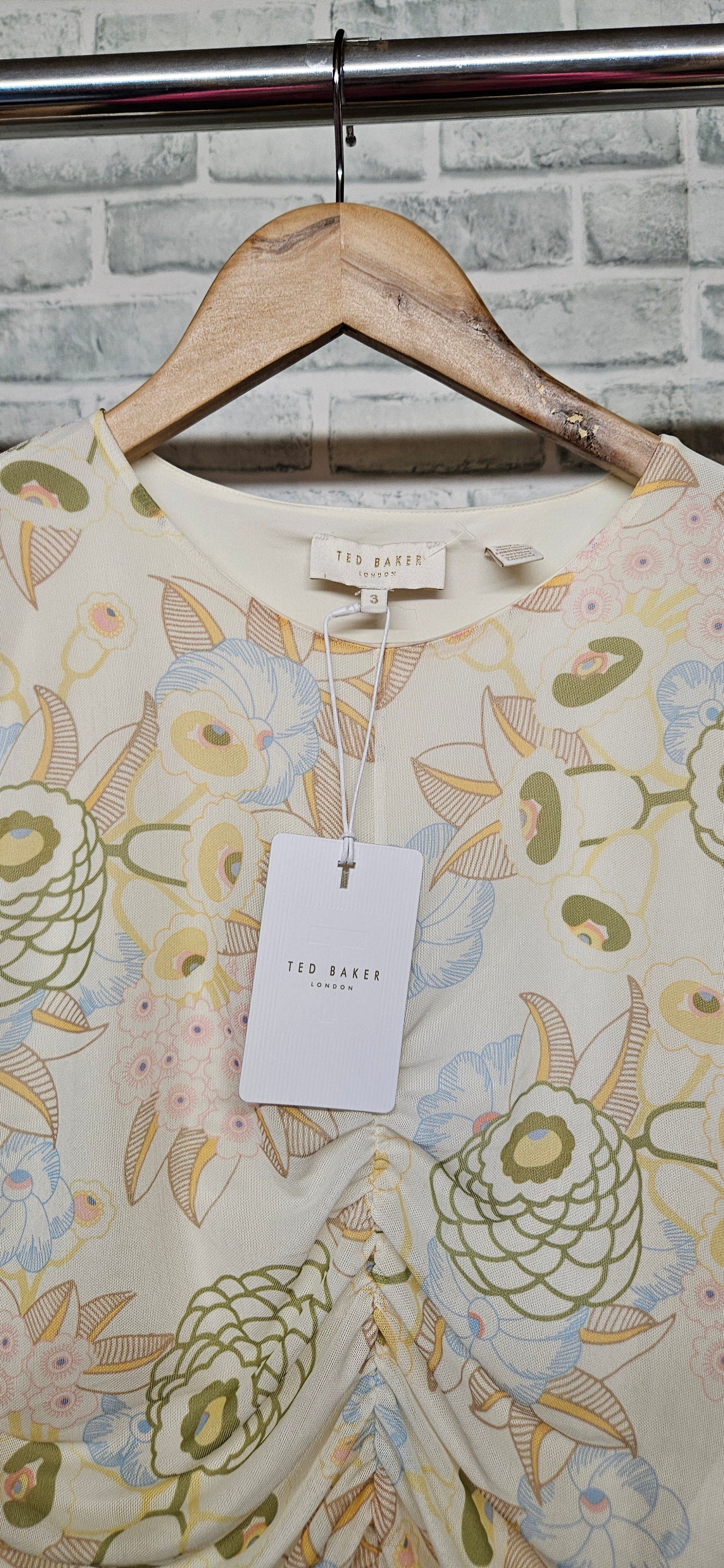 Ted Baker Ainya Ruched Mesh Dress Dress Size 3 BNWT - Image 2