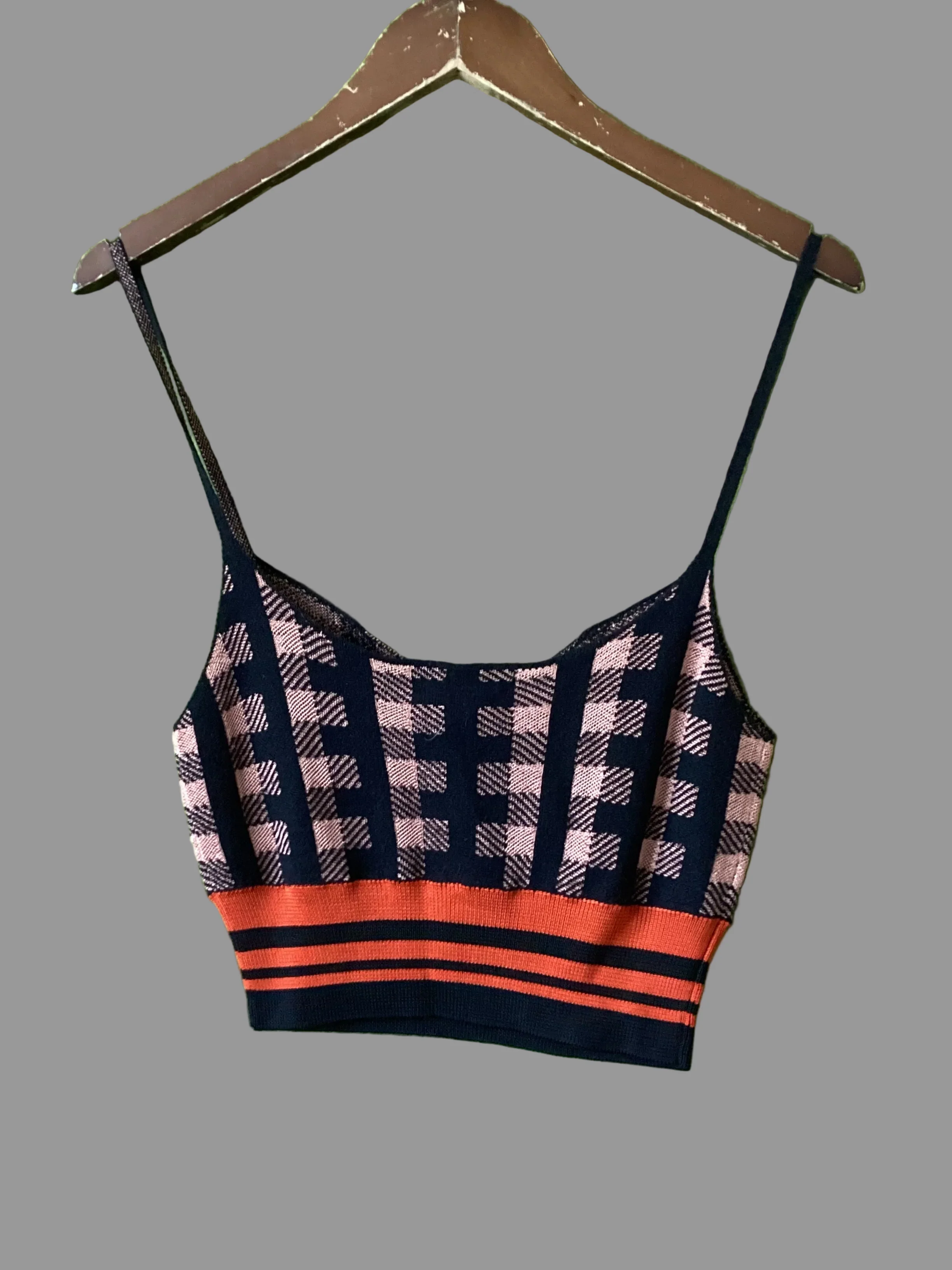 Dries Van Noten Patterned Knitted Vest Crop Top Size L - Image 4