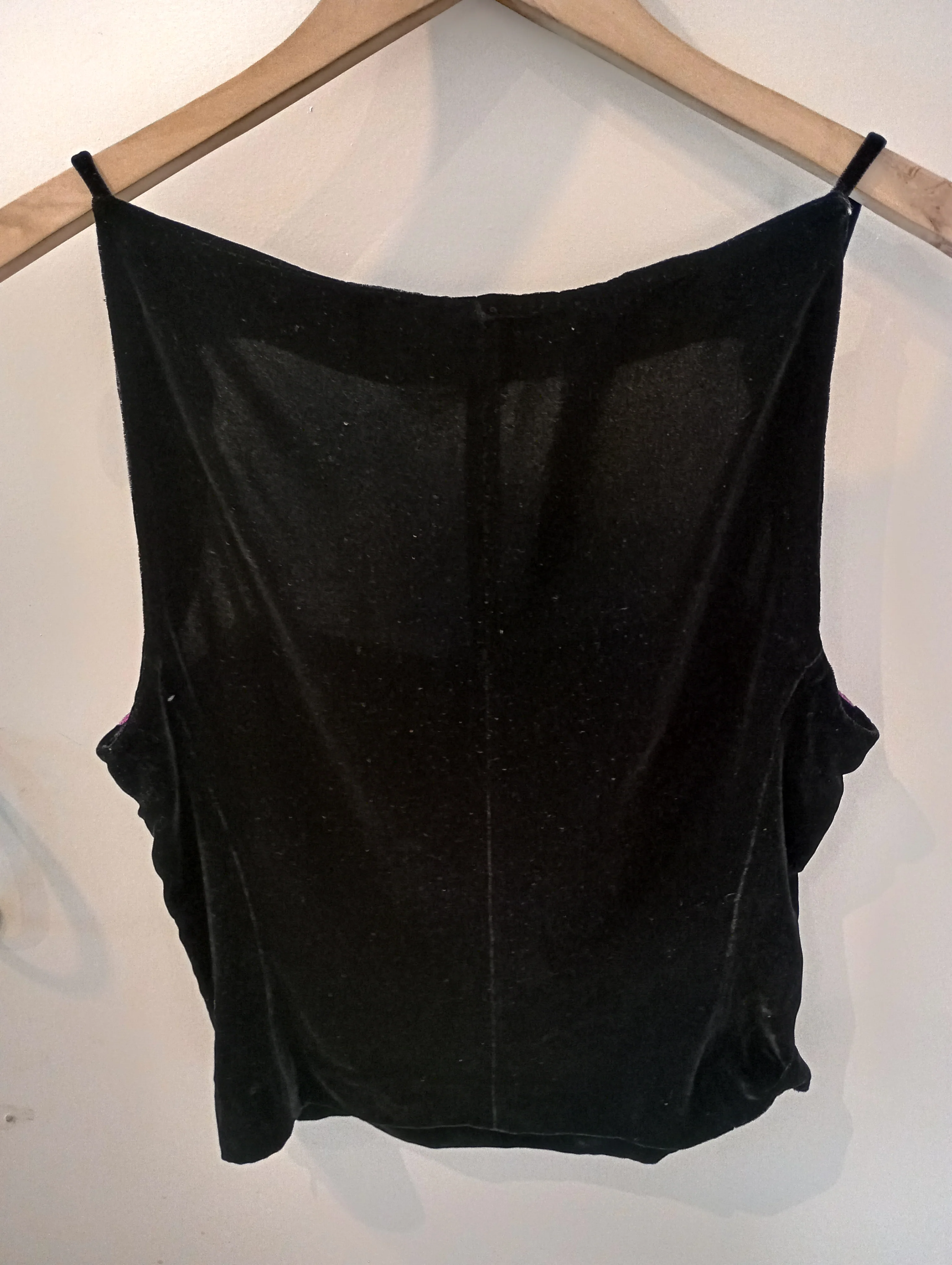 Emporio Armani Black Velvet Sequin Top size Small - Image 5