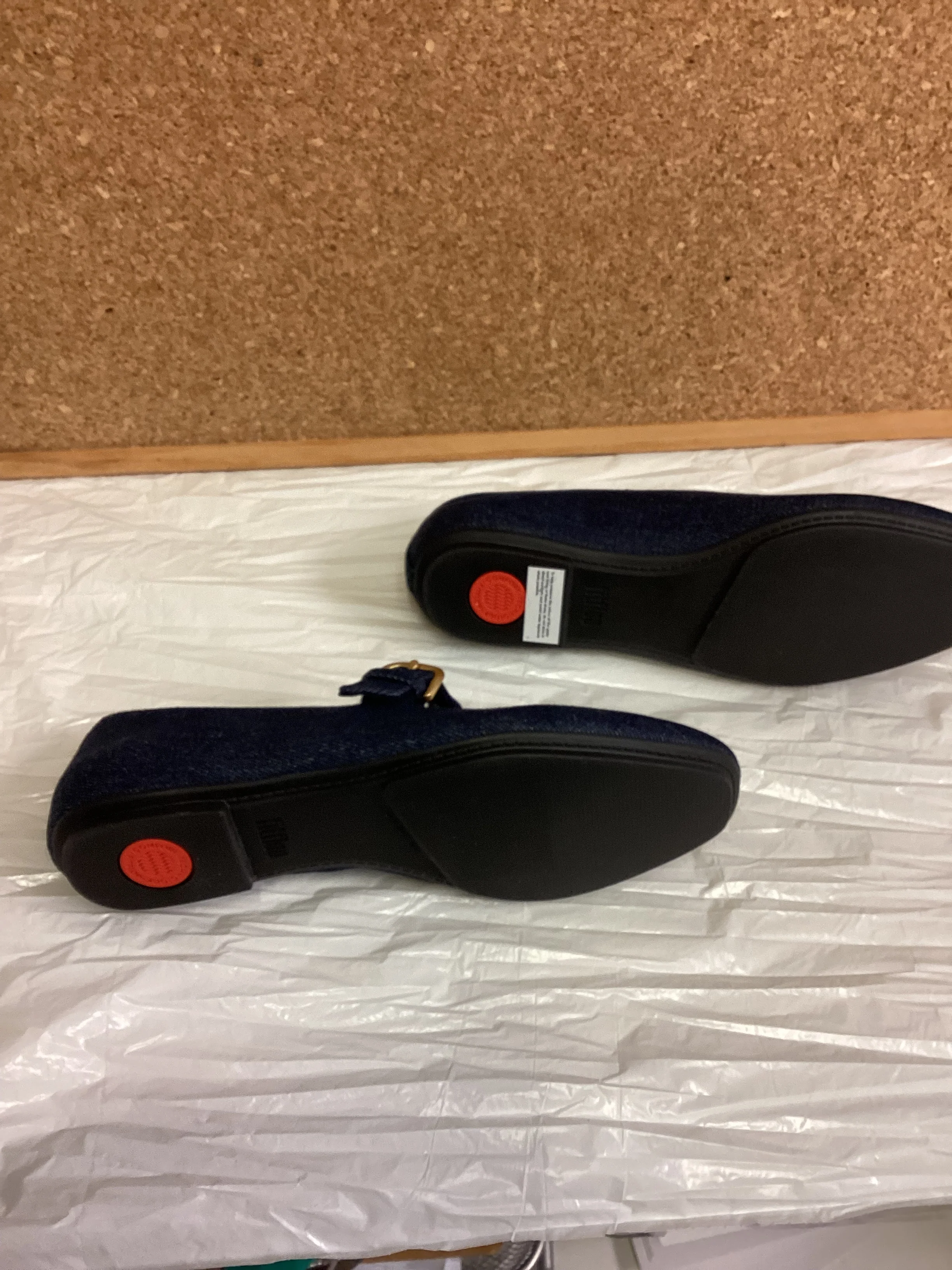 FitFlop Blue Delicoto Denim Mary Jones Shoes, Size 4, New - Image 6