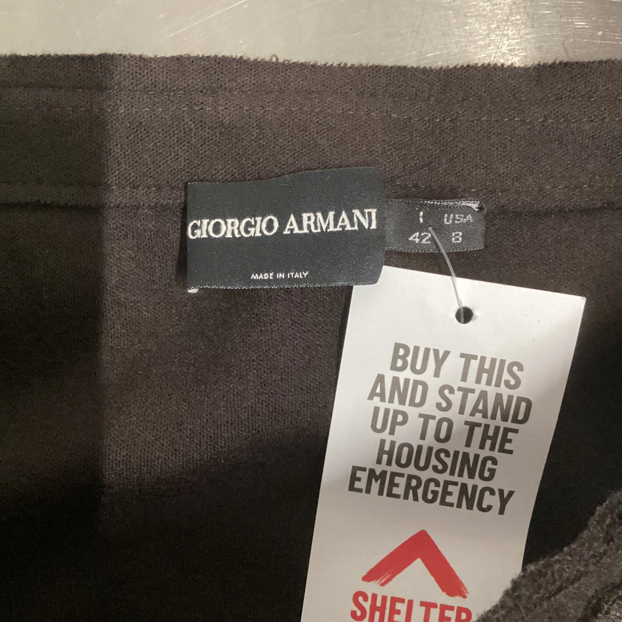 Giorgio Armani Brown Wool Skirt Size 12 - Image 5