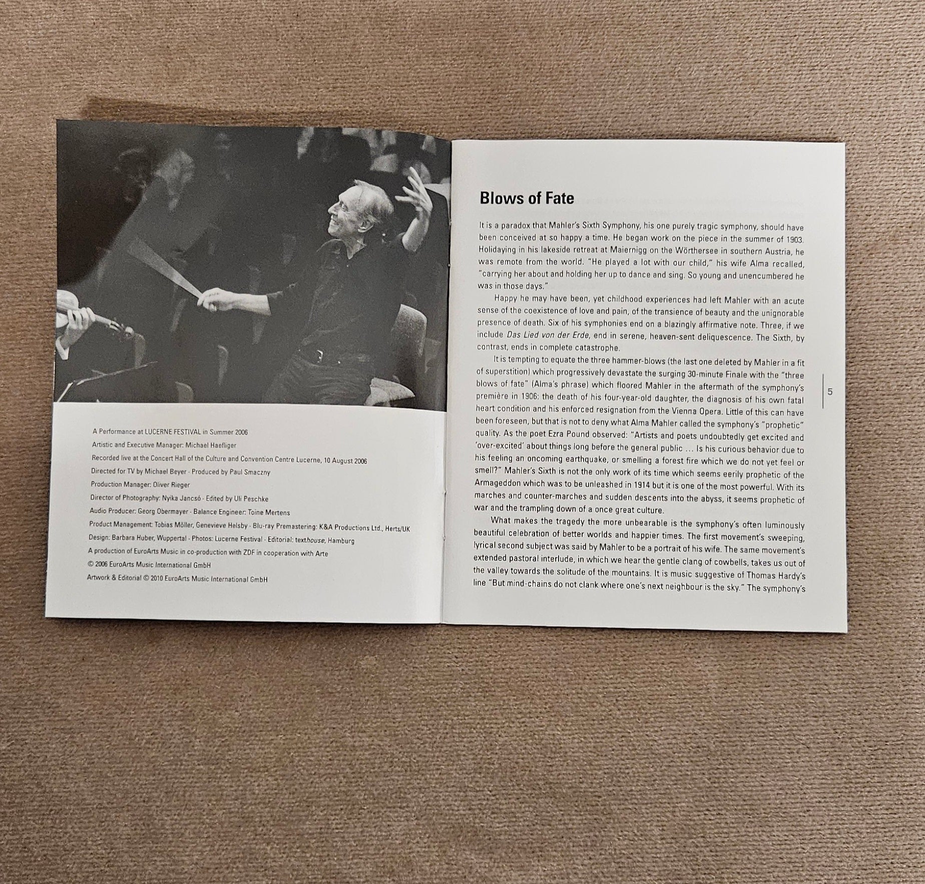 Gustav Mahler Symphony No. 6 Claudio Abbado Lucerne Festival Orchestra Blu-ray Disc - Image 4
