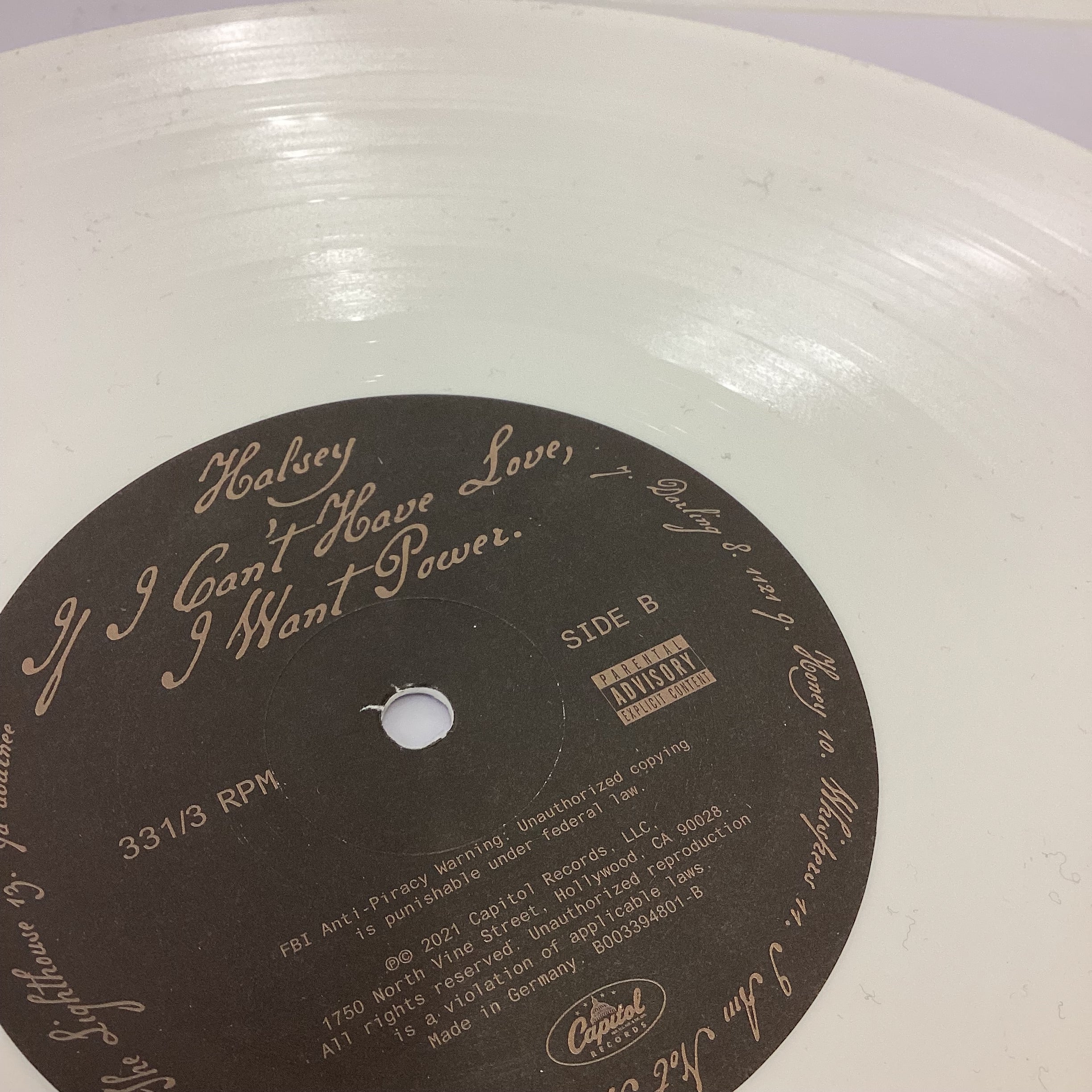 Halsey If I Can’t Have Love I Want Power White Vinyl Album - Image 8