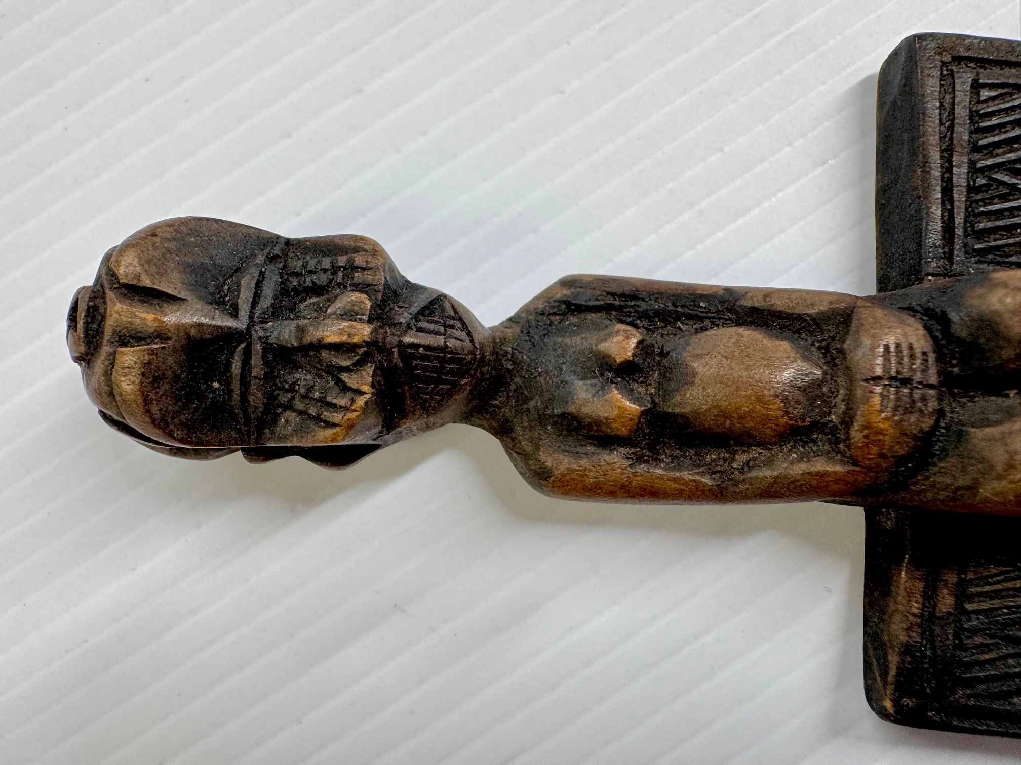 Hand-Carved African Wooden Hair Comb - Image 3