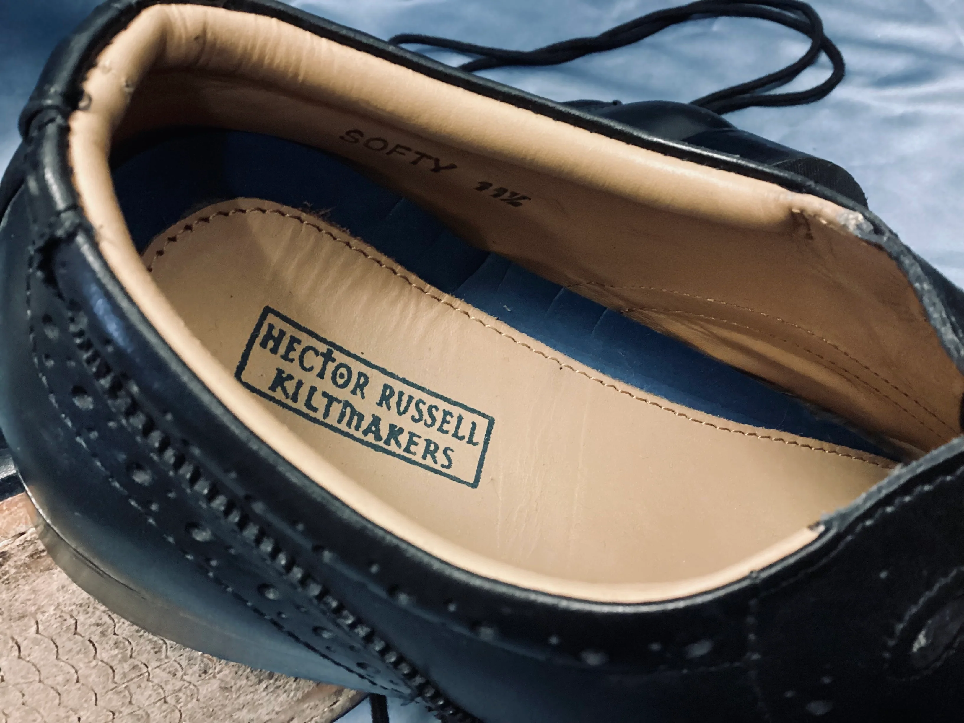 Hector Russell Kilt Maker Black Leather Shoes size 11.5 - Image 6