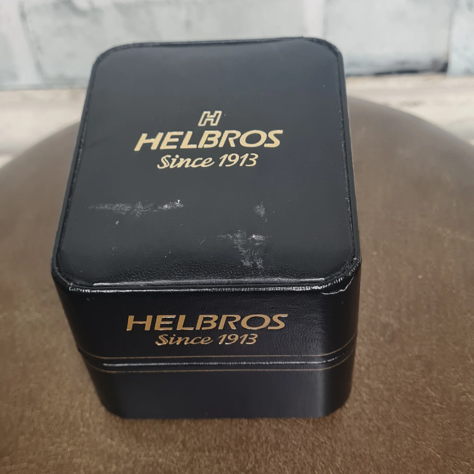 Helbros Colorama Blue Face Leather Strap Wristwatch - Image 5