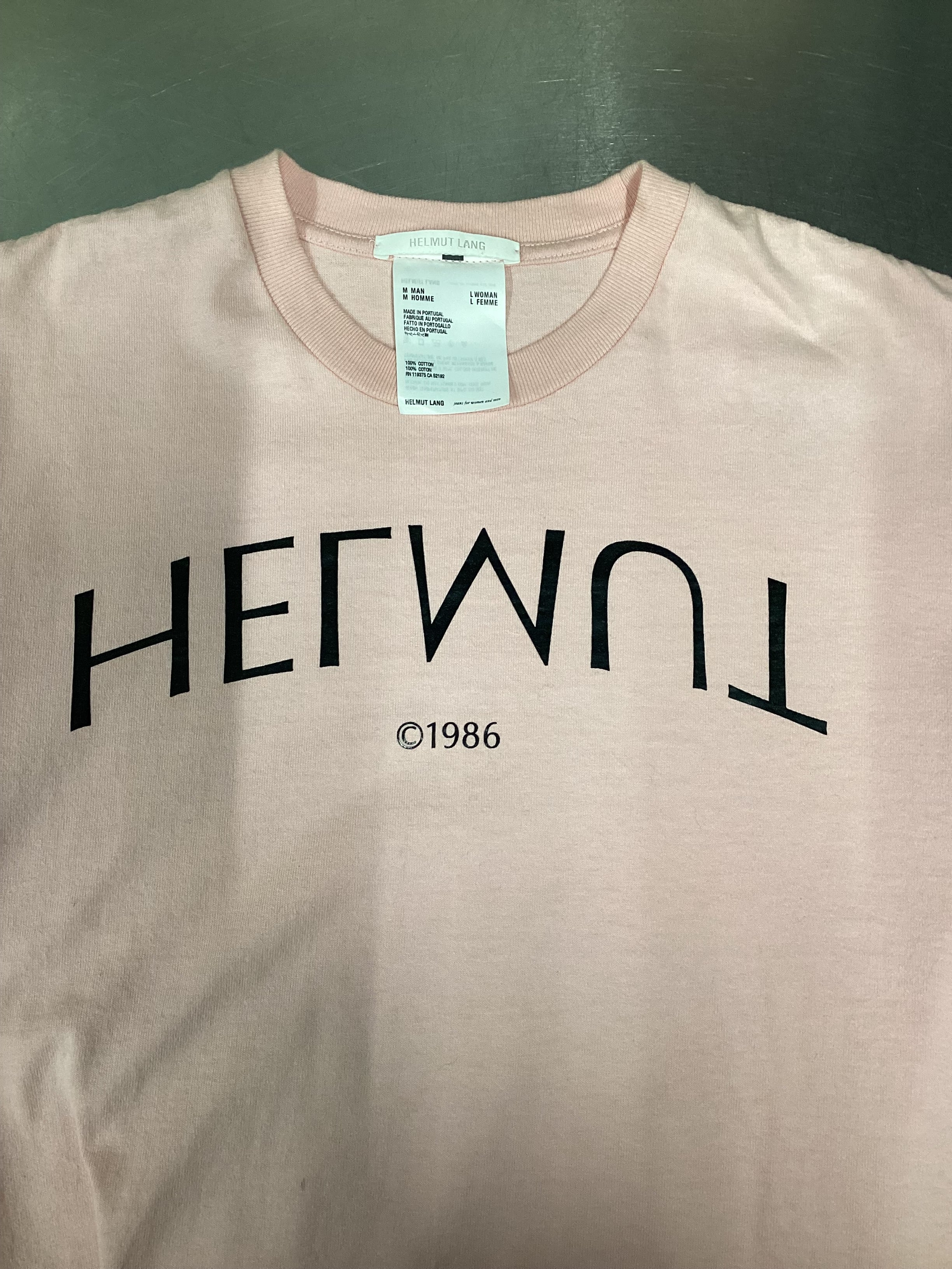Helmut Lang Pink Cotton T-shirt M/L - Image 3