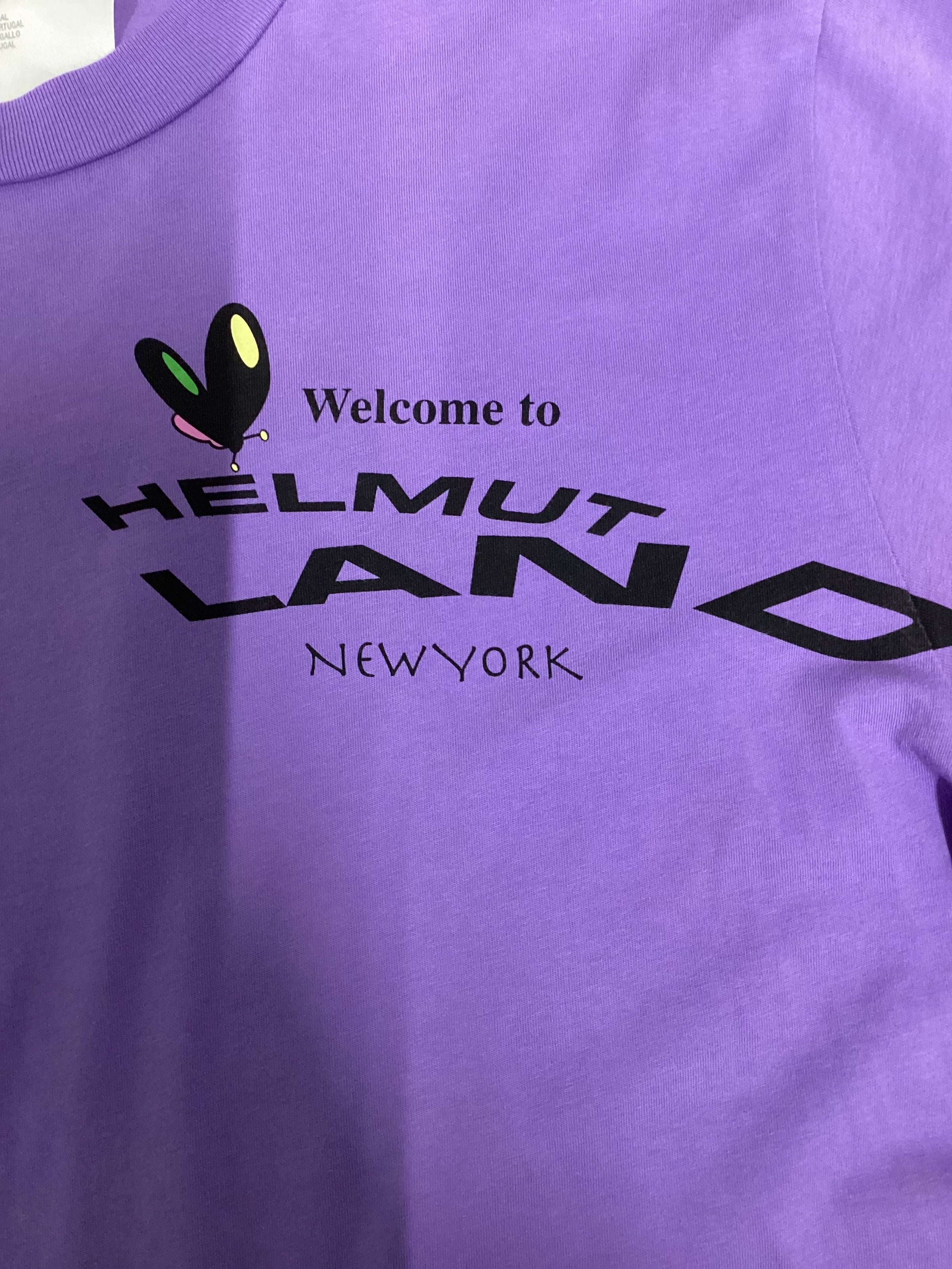 Helmut Lang Purple Cotton T-Shirt Size M/L - Image 4