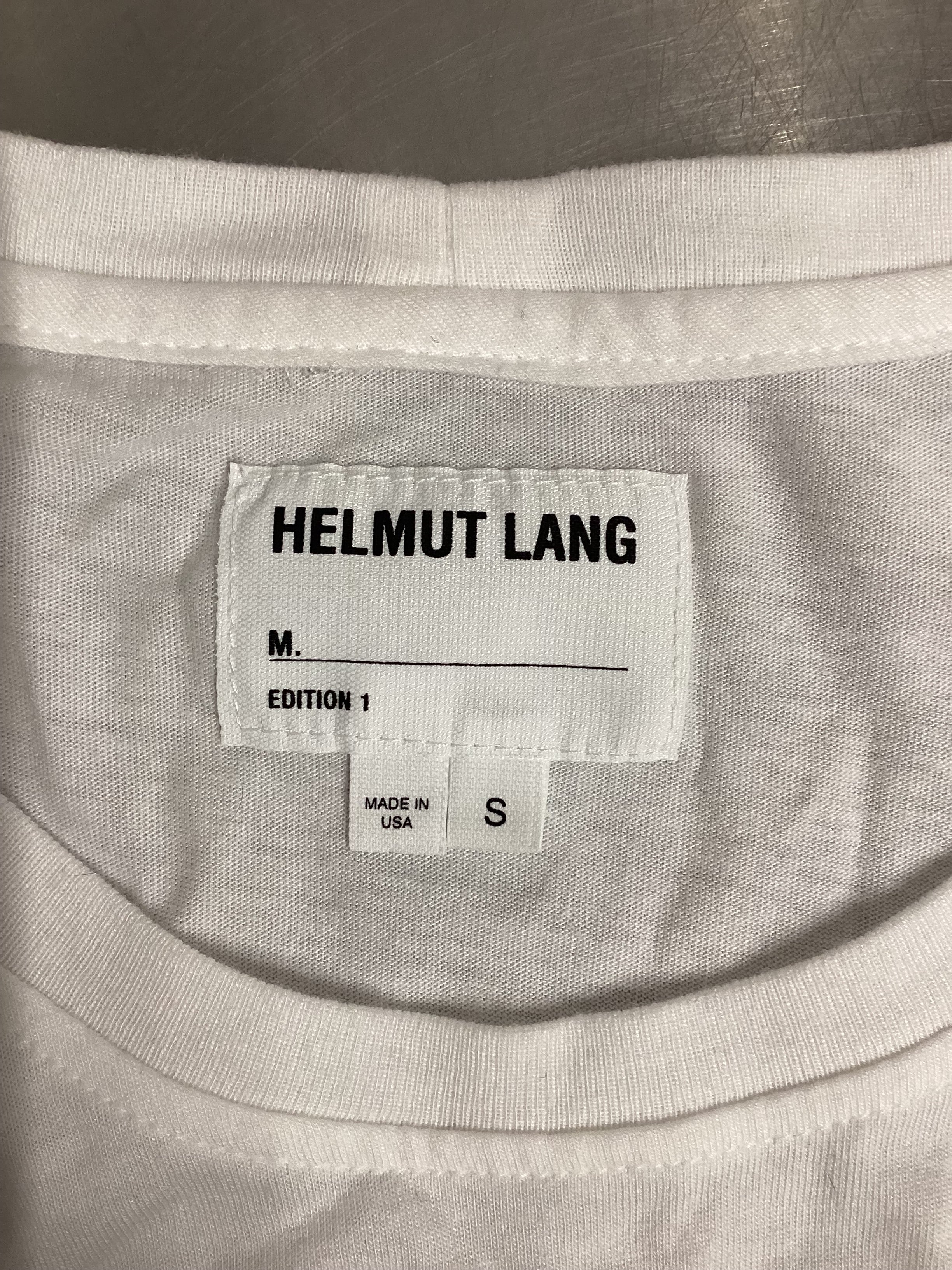 Helmut Lang White Cotton T-Shirt Small - Image 3