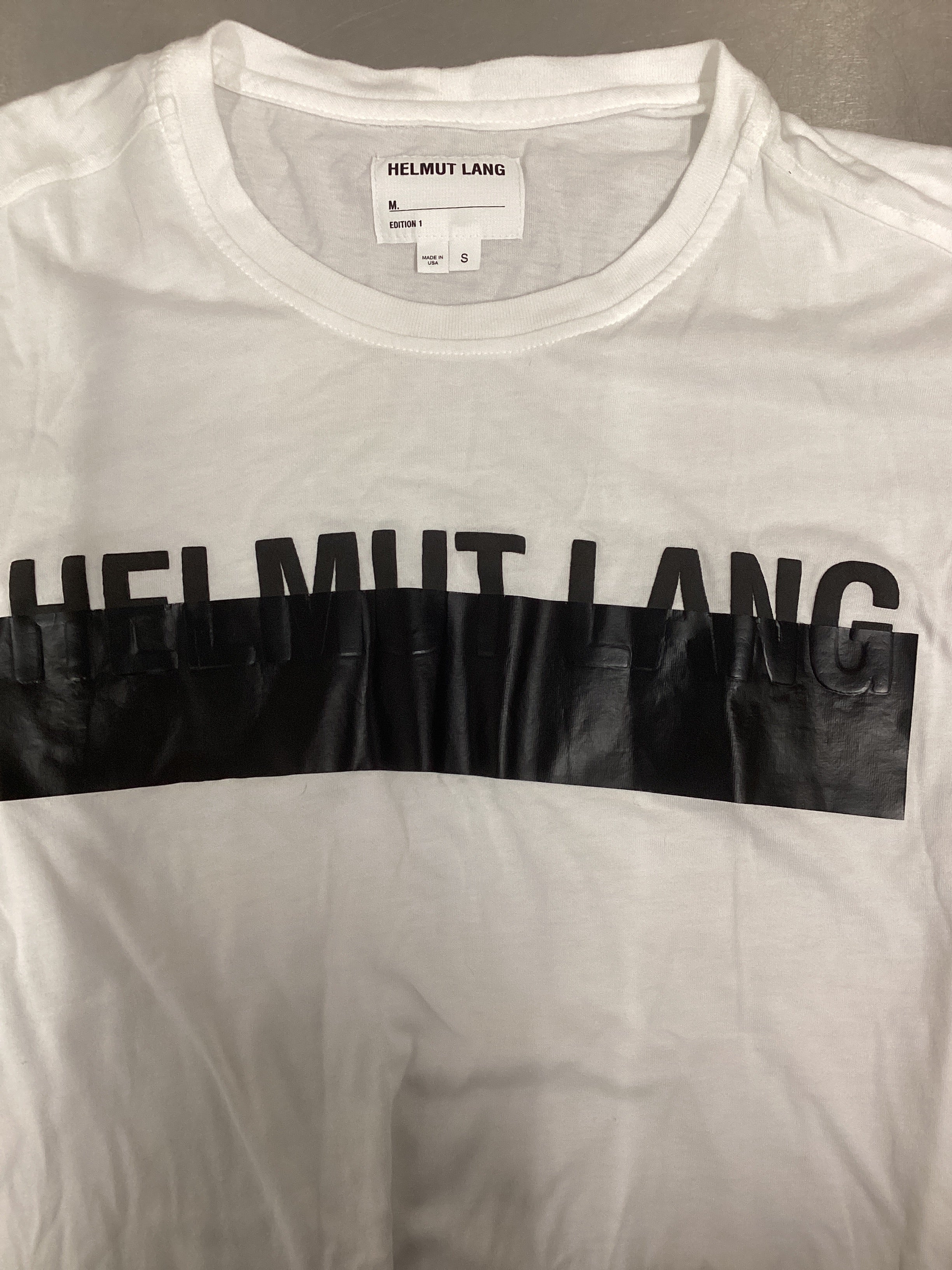 Helmut Lang White Cotton T-Shirt Small - Image 4