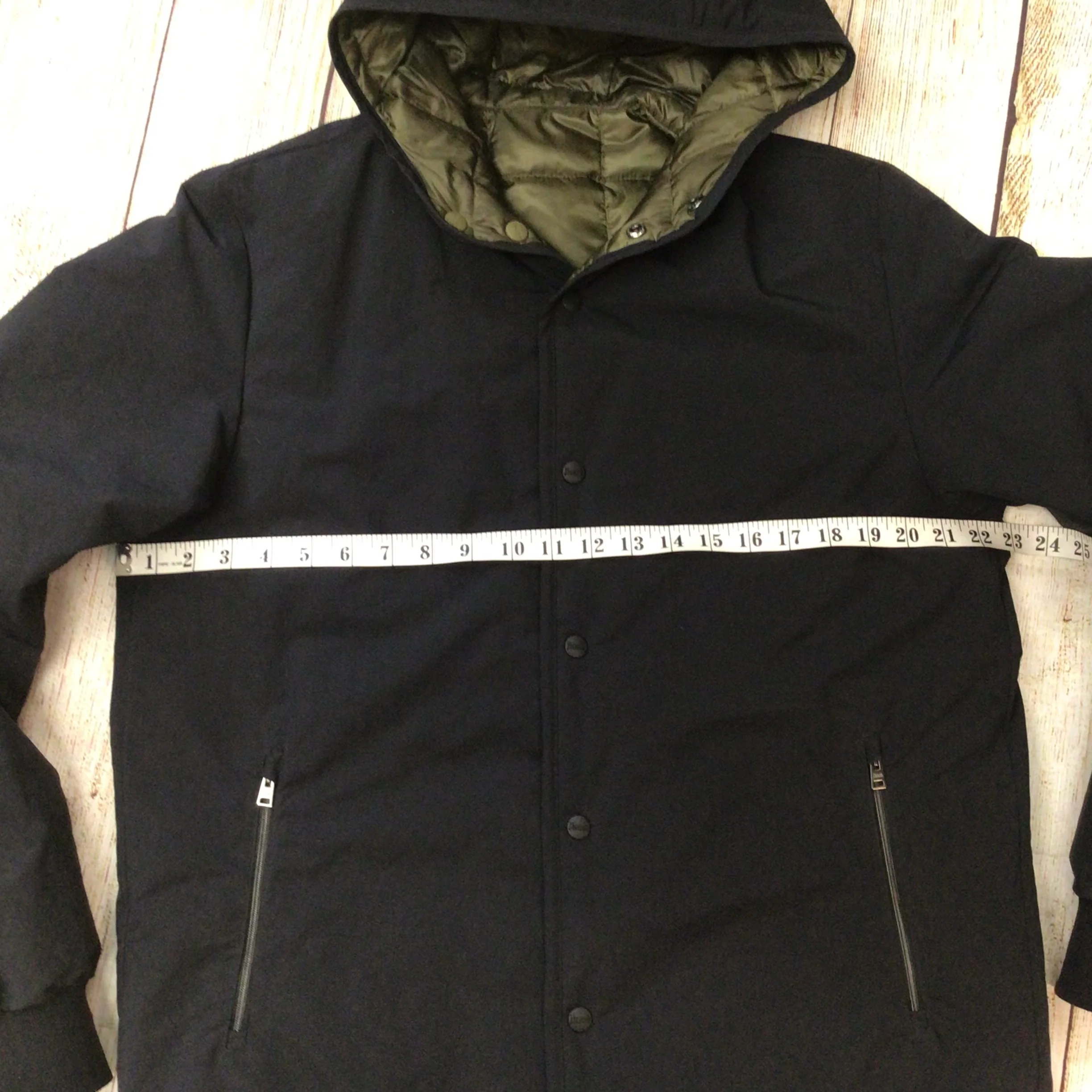 Herno Black & Green Goose Down Reversible Hooded Jacket Size 50 (PI0448U-19339-9300) - Image 15