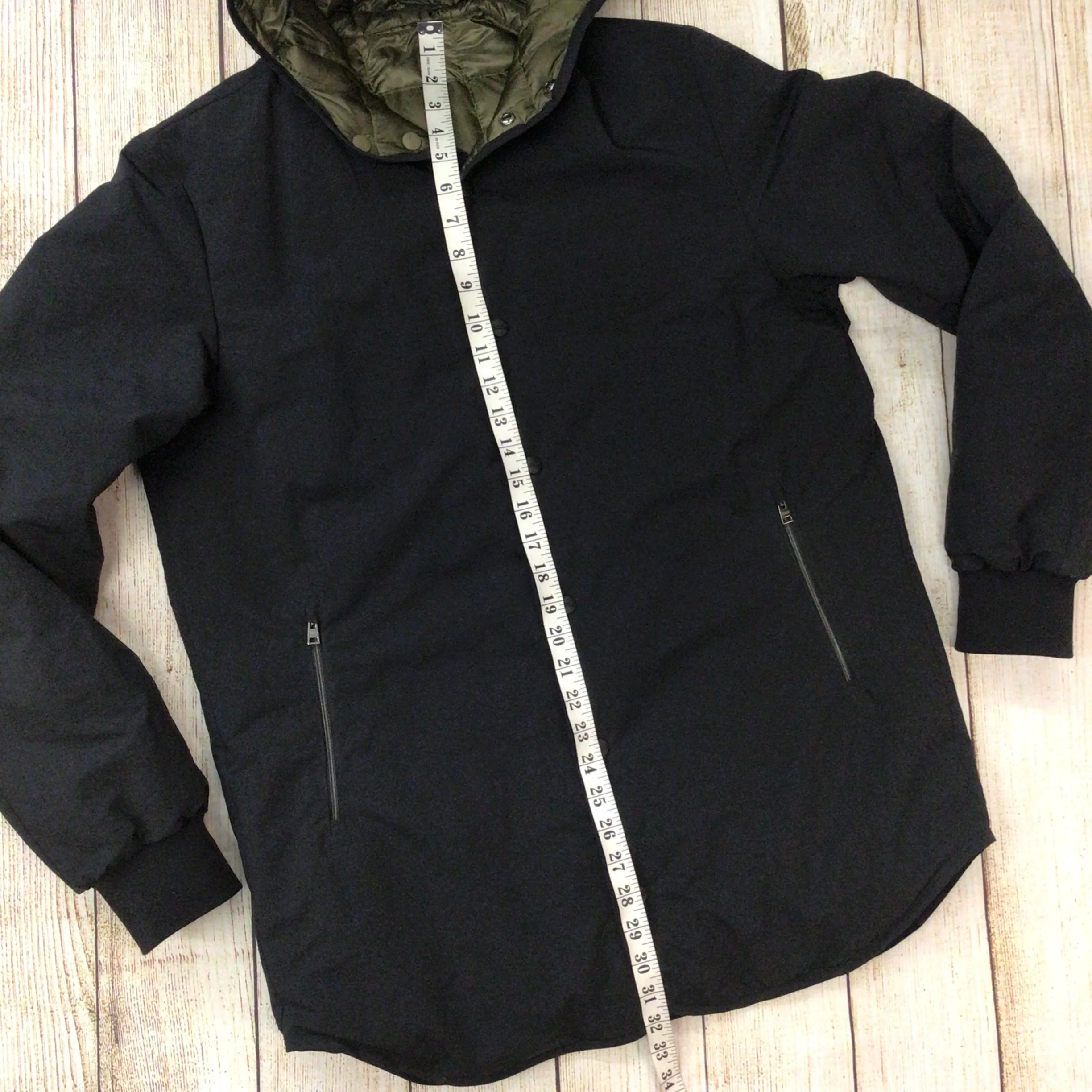 Herno Black & Green Goose Down Reversible Hooded Jacket Size 50 (PI0448U-19339-9300) - Image 16