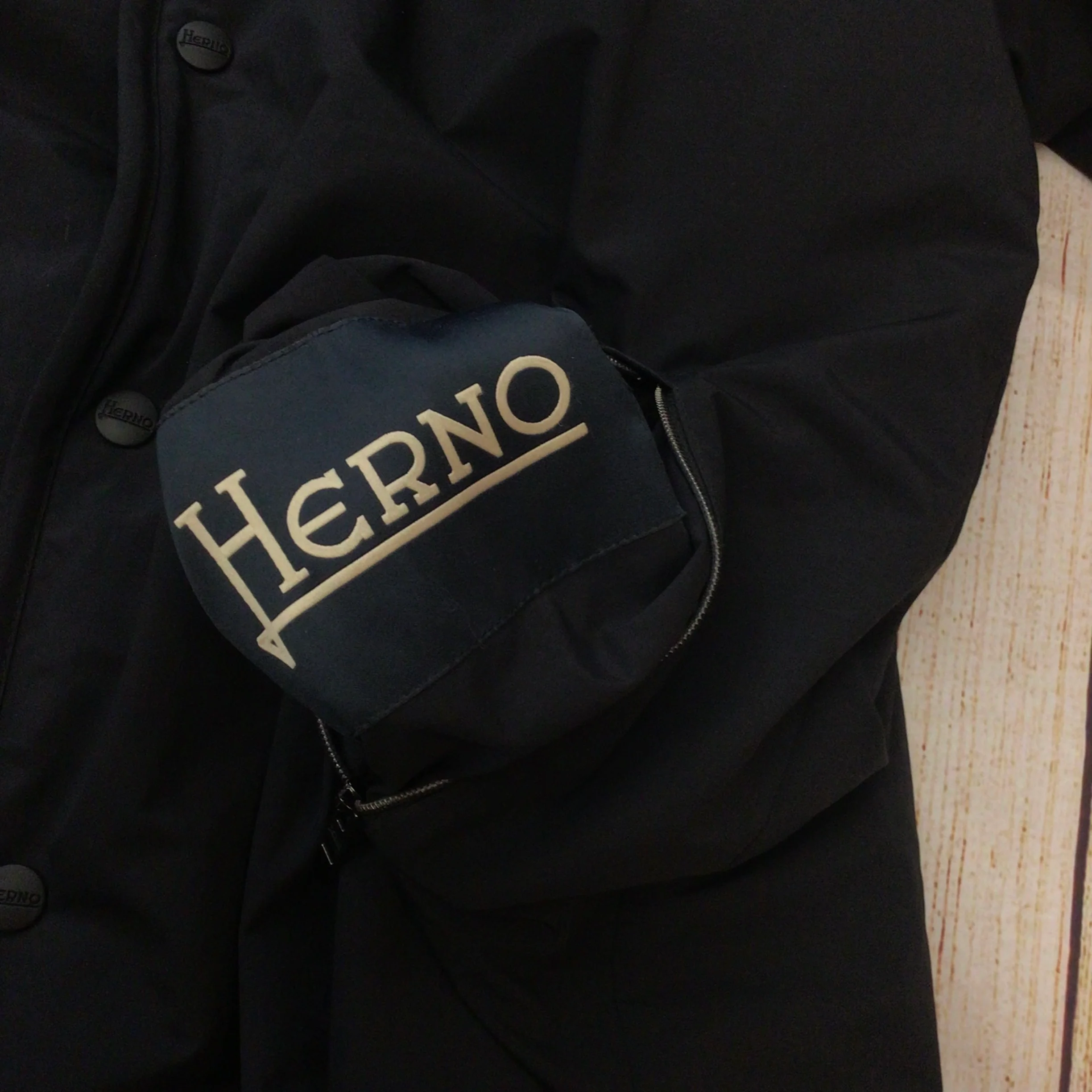 Herno Black & Green Goose Down Reversible Hooded Jacket Size 50 (PI0448U-19339-9300) - Image 2