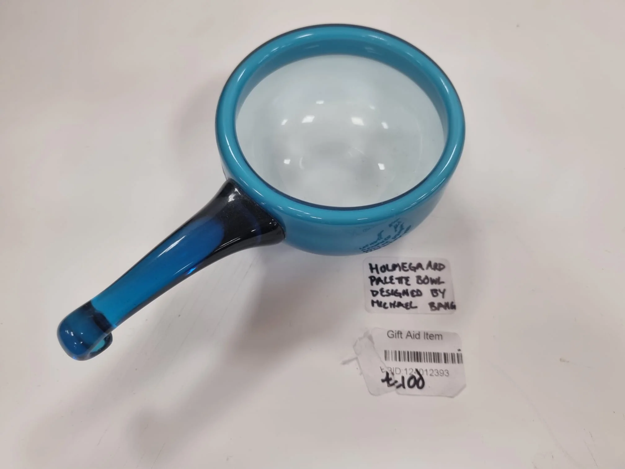 Holmegard Blue Glass Bowl Designed By Michael Bang - Image 3