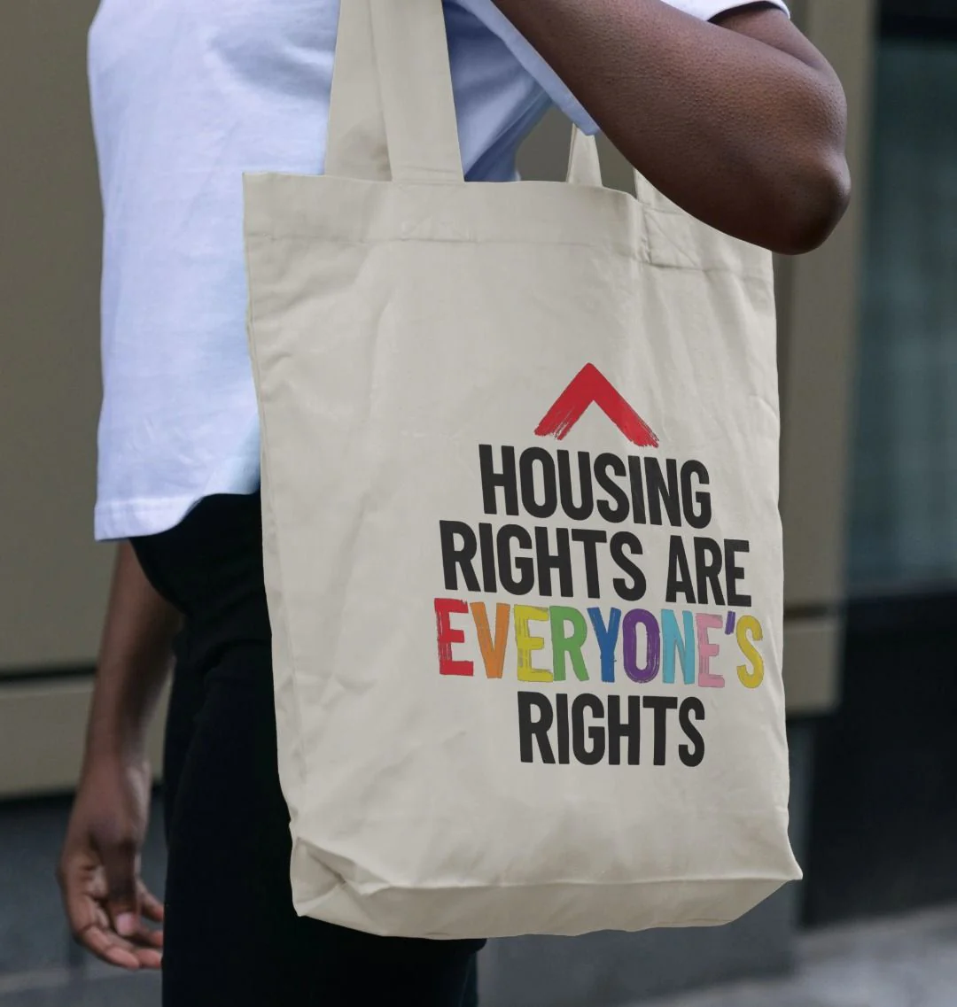Housing Rights are Everyone's Rights Natural Tote Bag - Image 2
