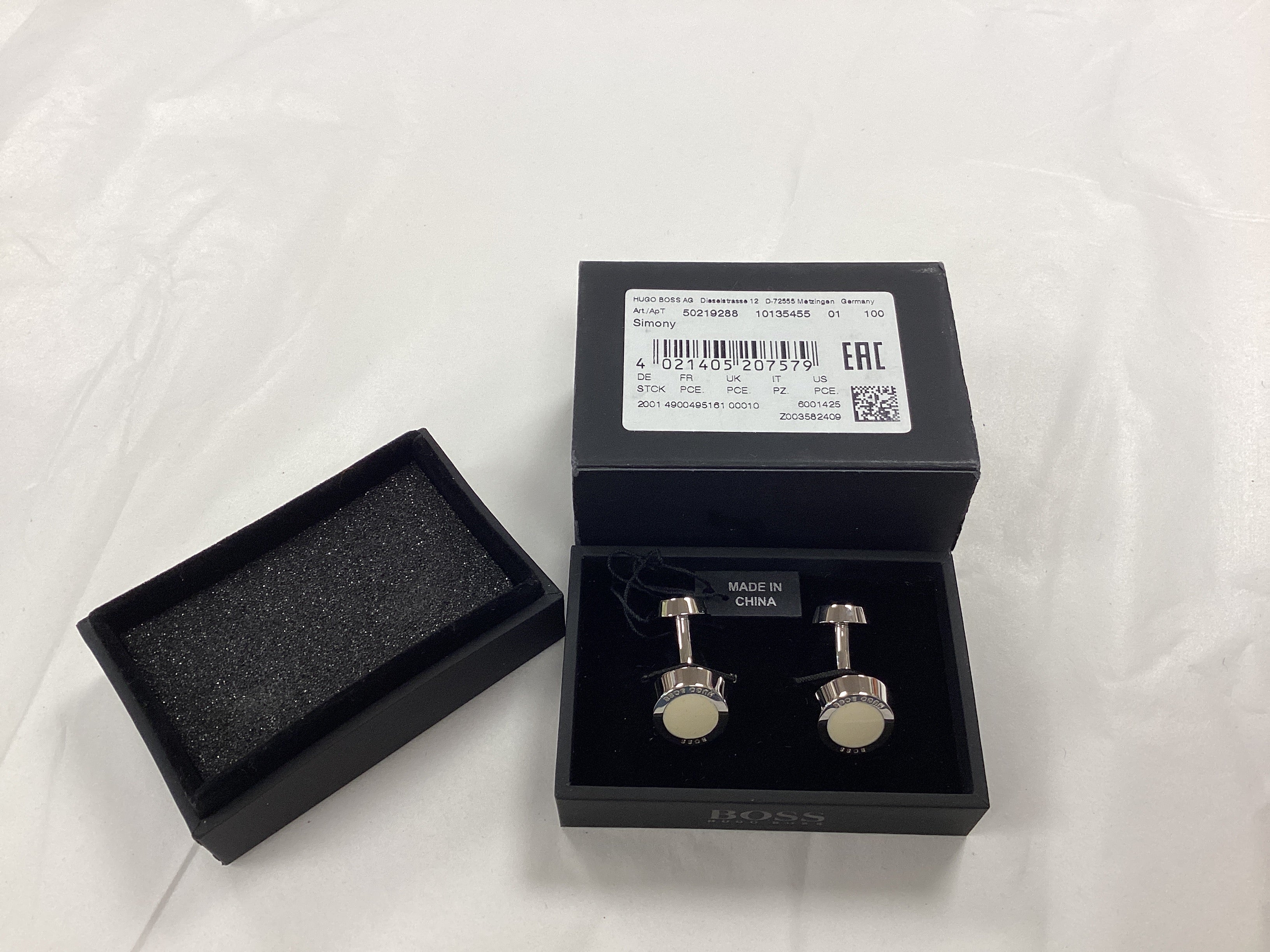 Hugo Boss Cufflinks - Brass and Enamel - Image 5