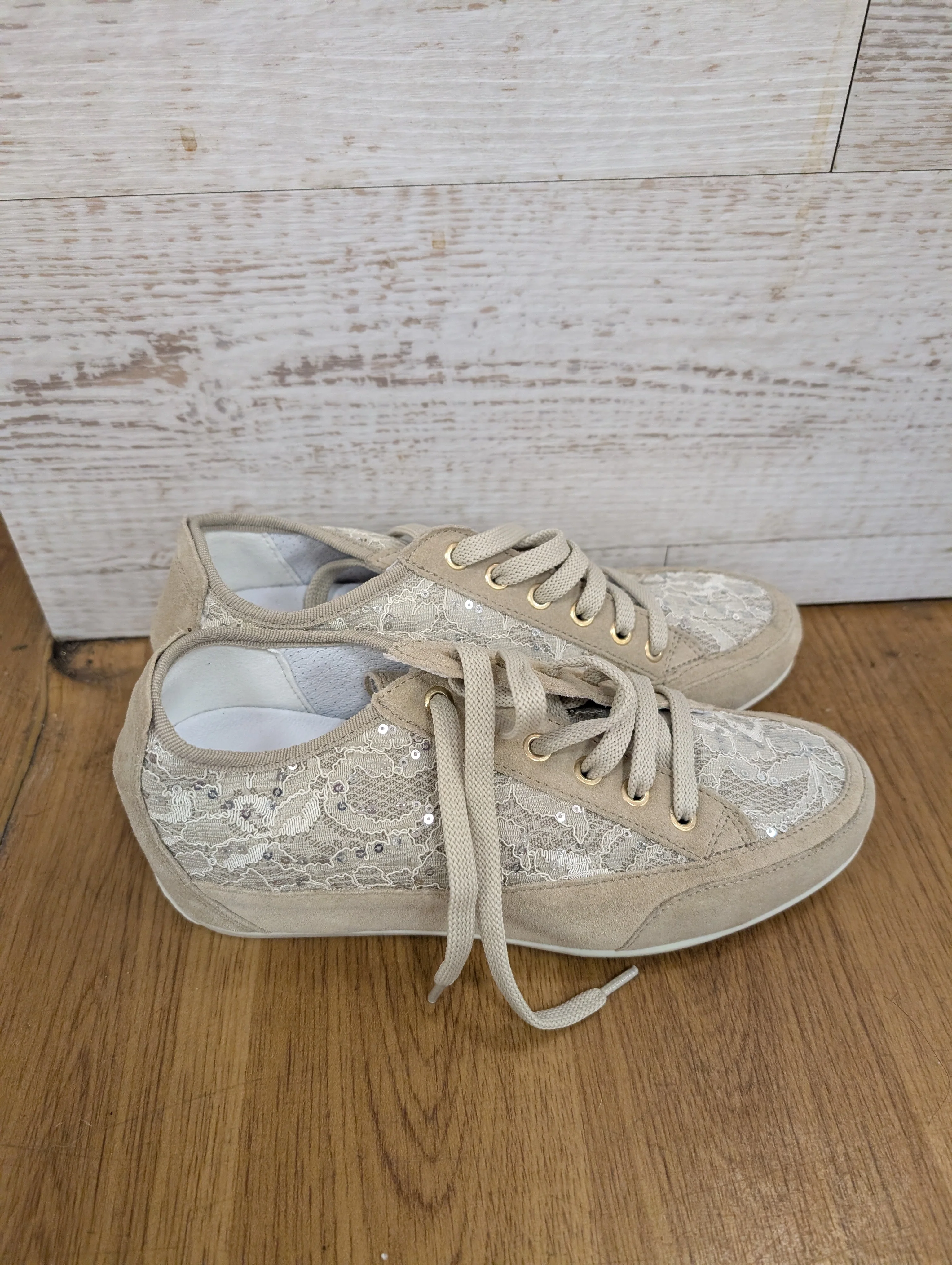 Igi & Co. Serena Beige Trainers Size 4 - Image 4