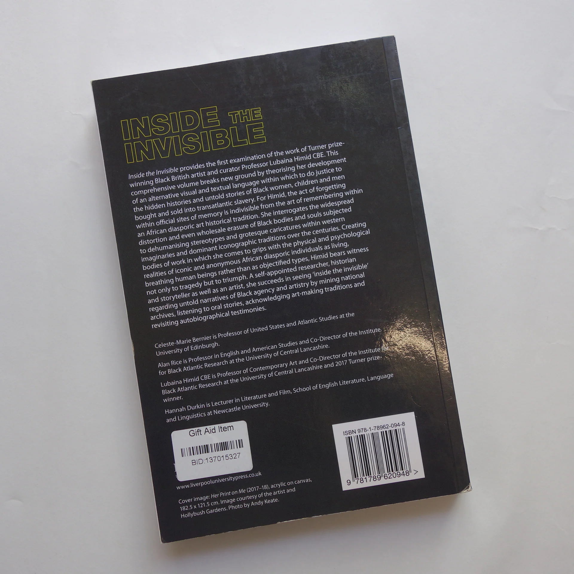 Inside the Invisible by Bernier, Rice, Himid & Durkin paperback - Image 2