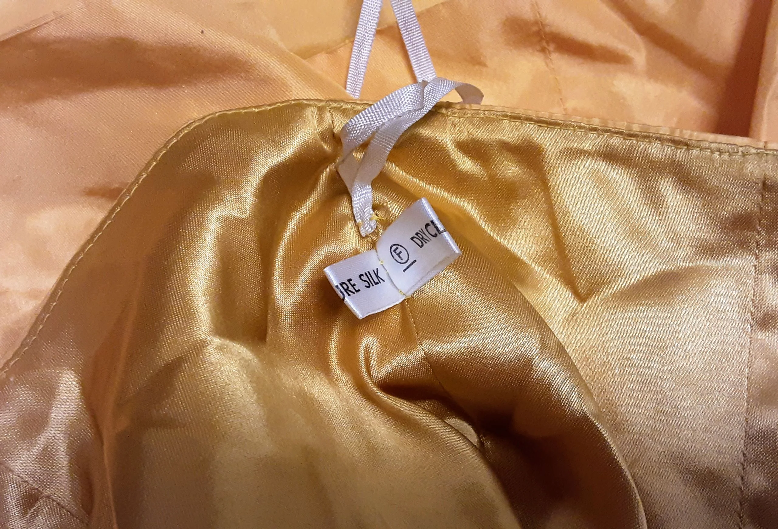 Jan Vanvelden Vintage Yellow Silk Embellished Dress size S - Image 5