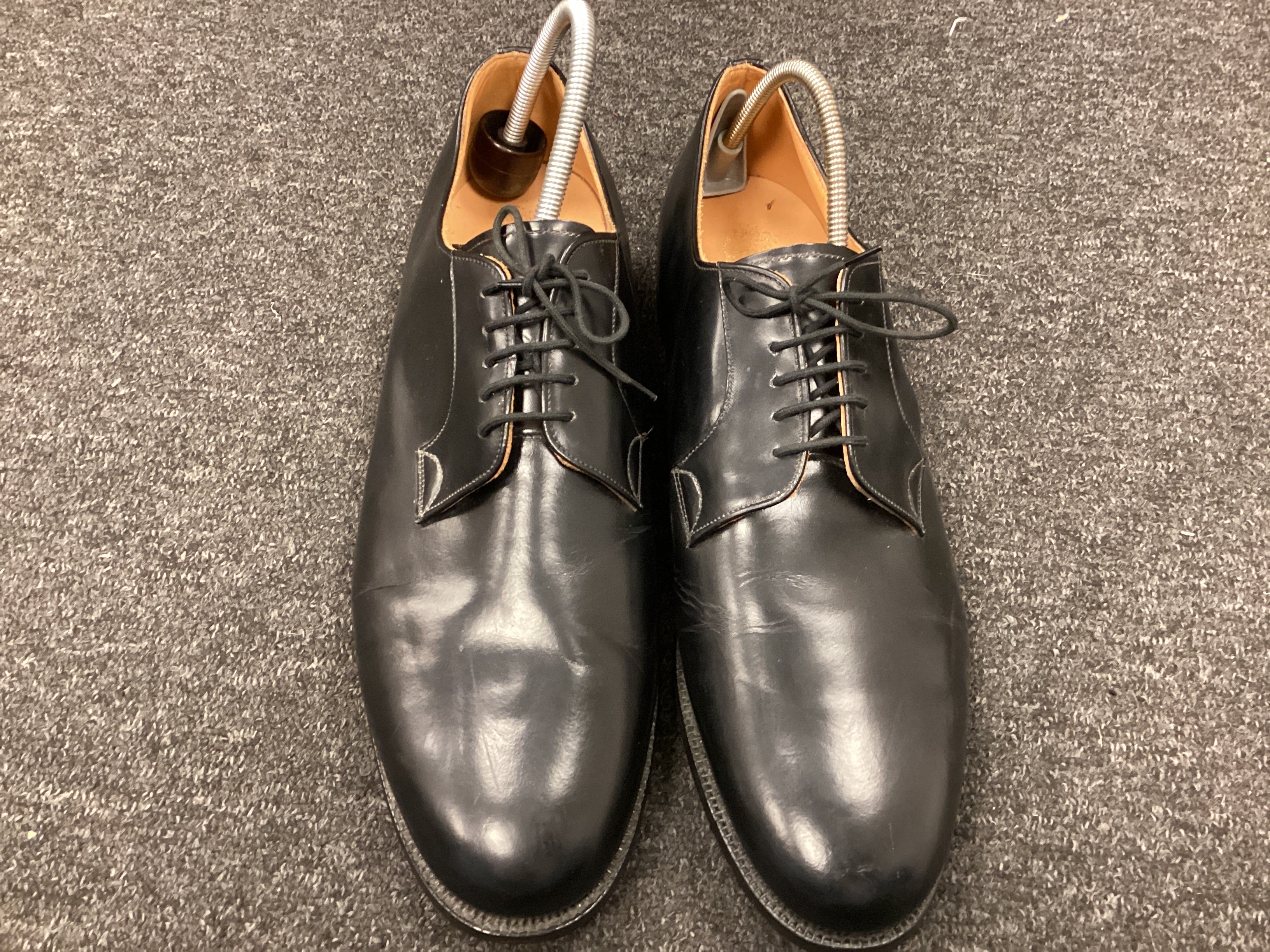 John White 100% Leather Black Shoes - Size 15 - Image 2
