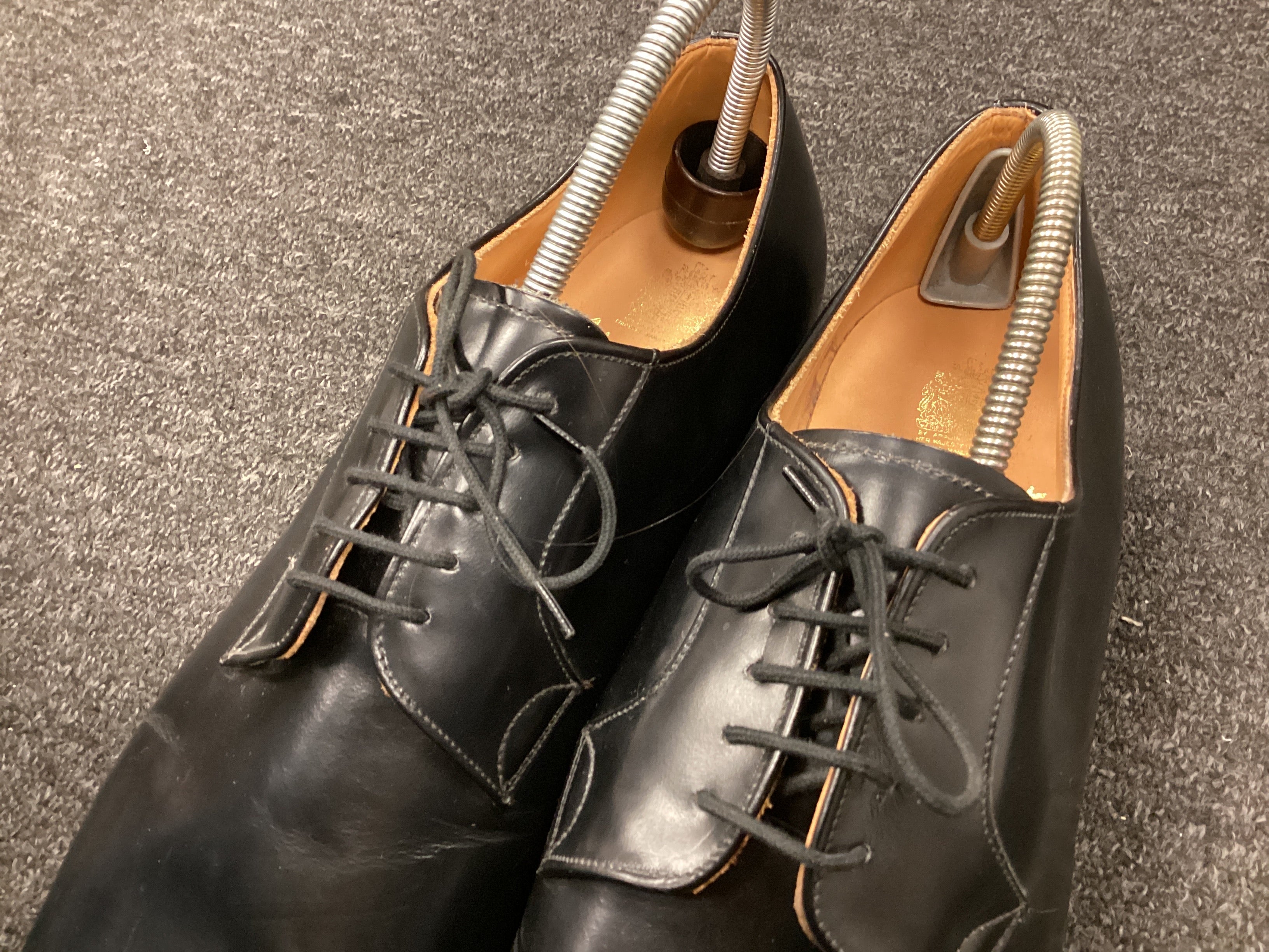 John White 100% Leather Black Shoes - Size 15 - Image 6