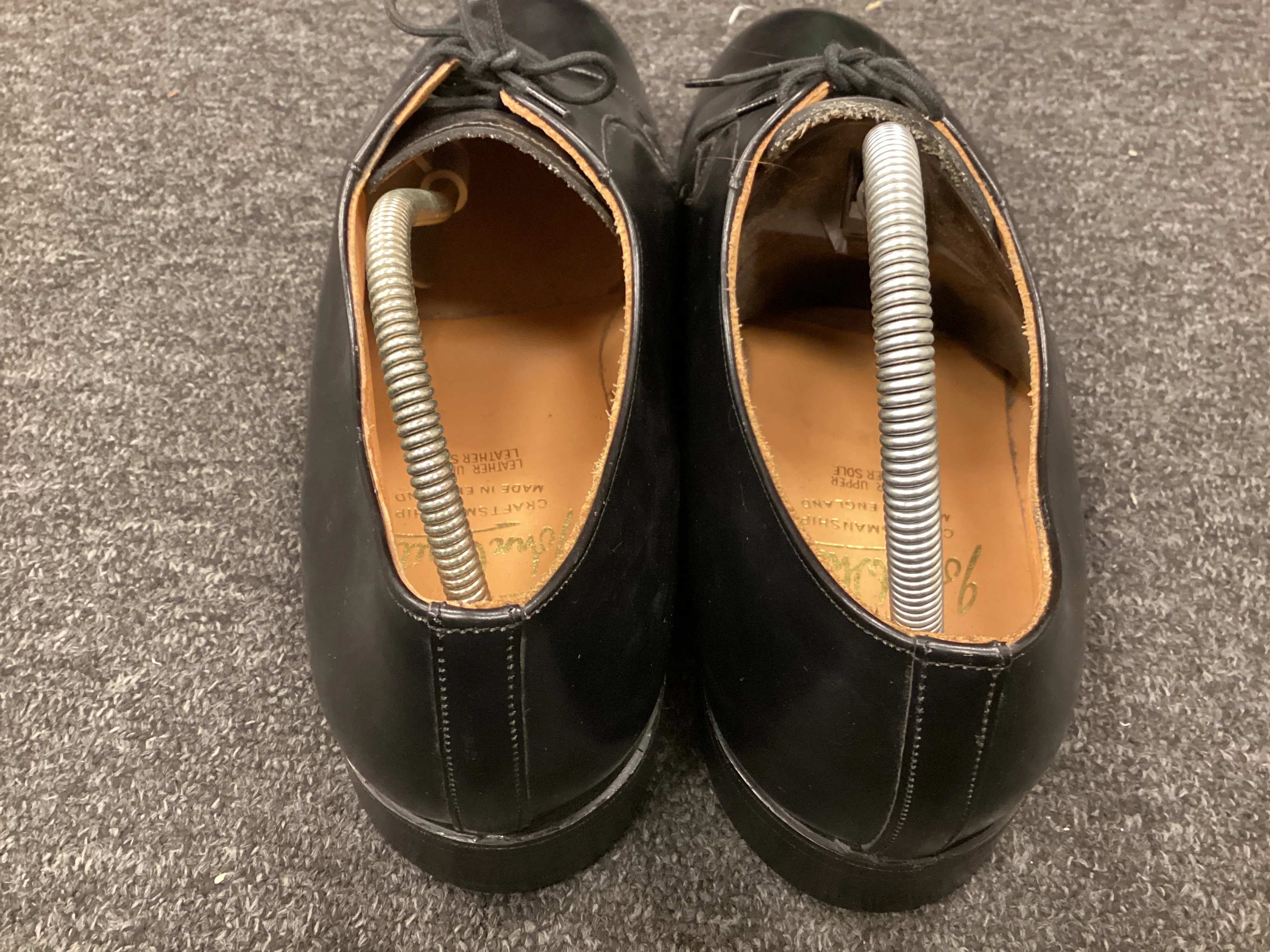John White 100% Leather Black Shoes - Size 15 - Image 7