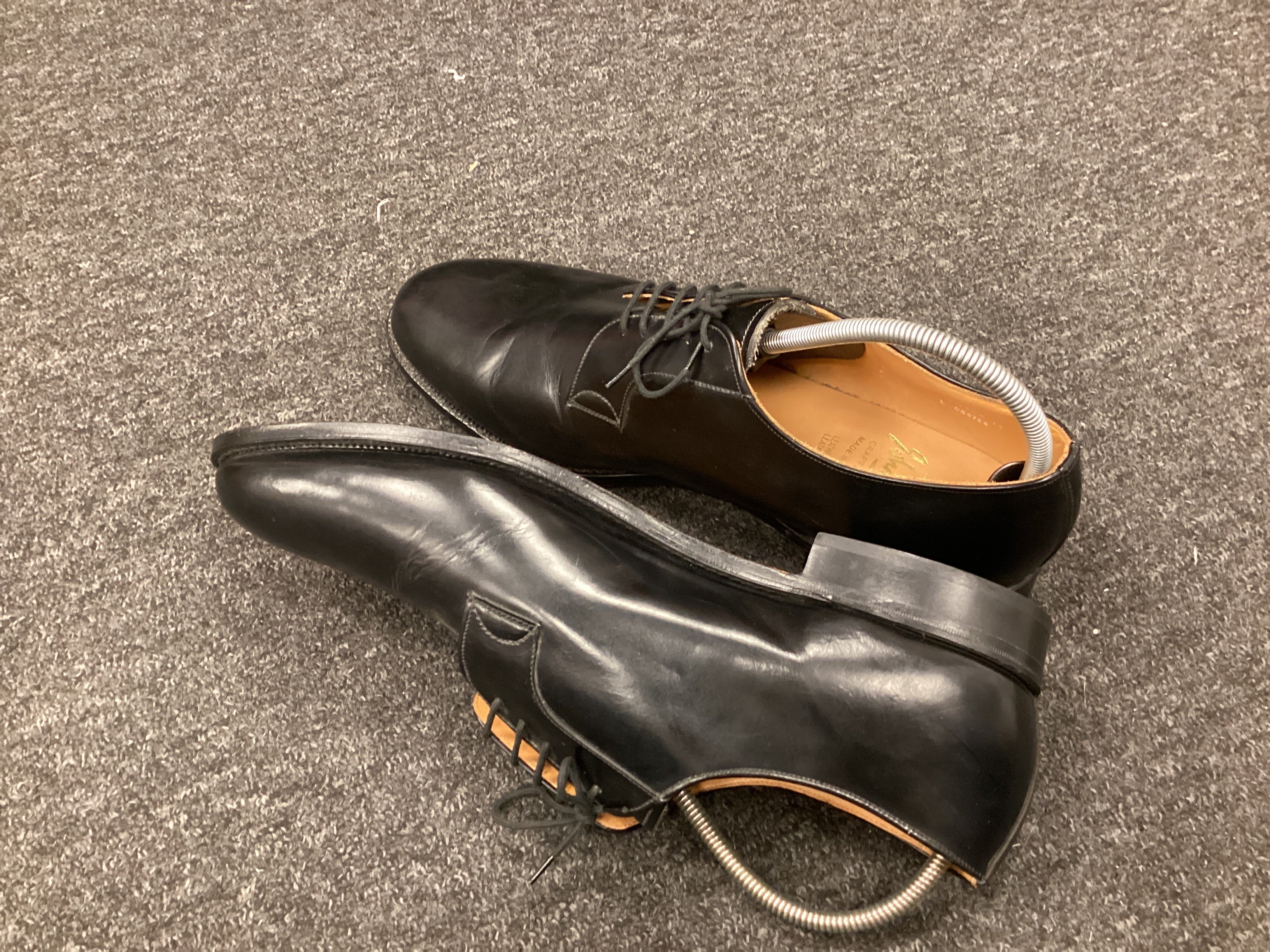 John White 100% Leather Black Shoes - Size 15 - Image 8