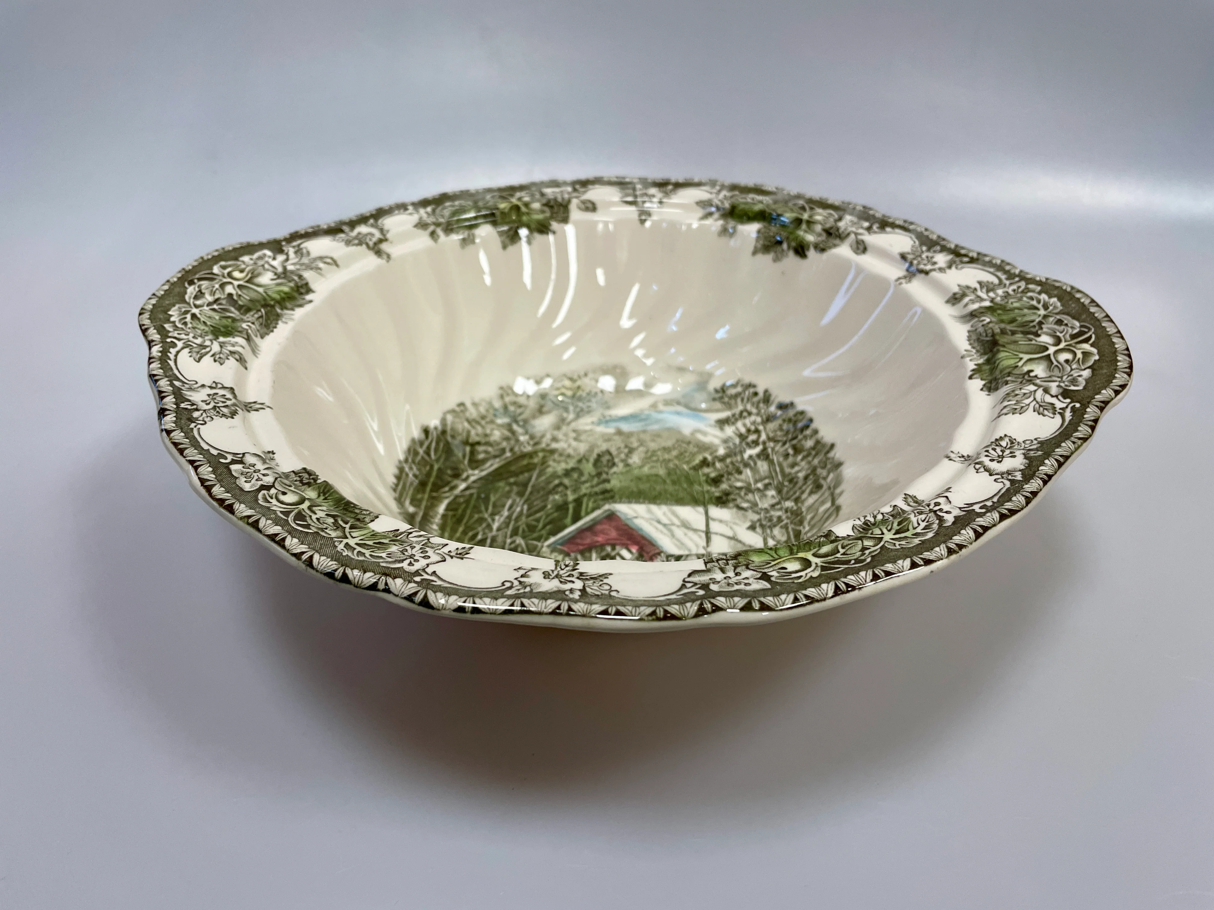 Johnson Brothers Vintage The Friendly Village The Covered Bridge Vegetable Serving Bowl - Image 3