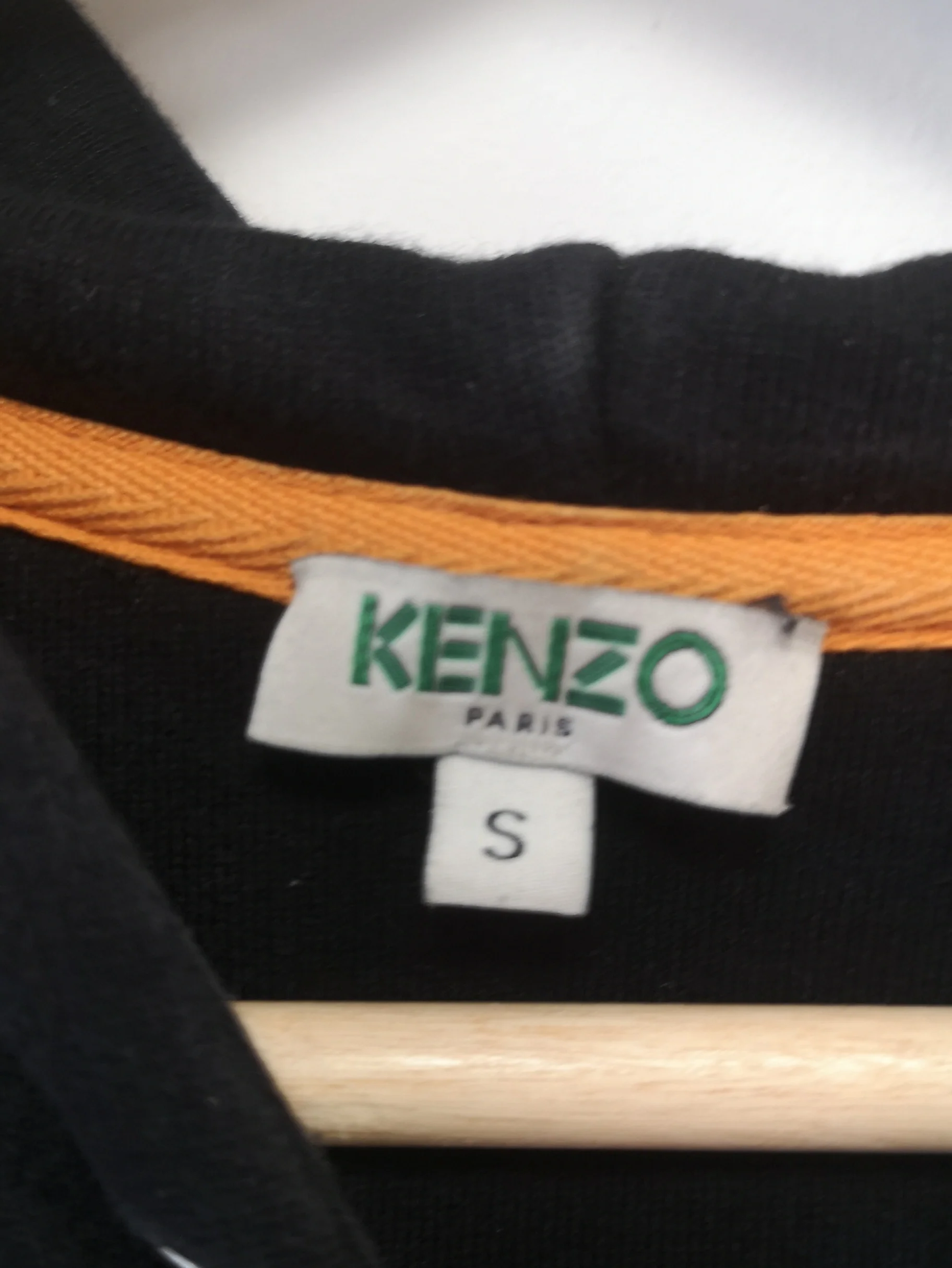 Kenzo Eye-Graphic Raglan Sleeve Black Hoodie Size S - Image 9