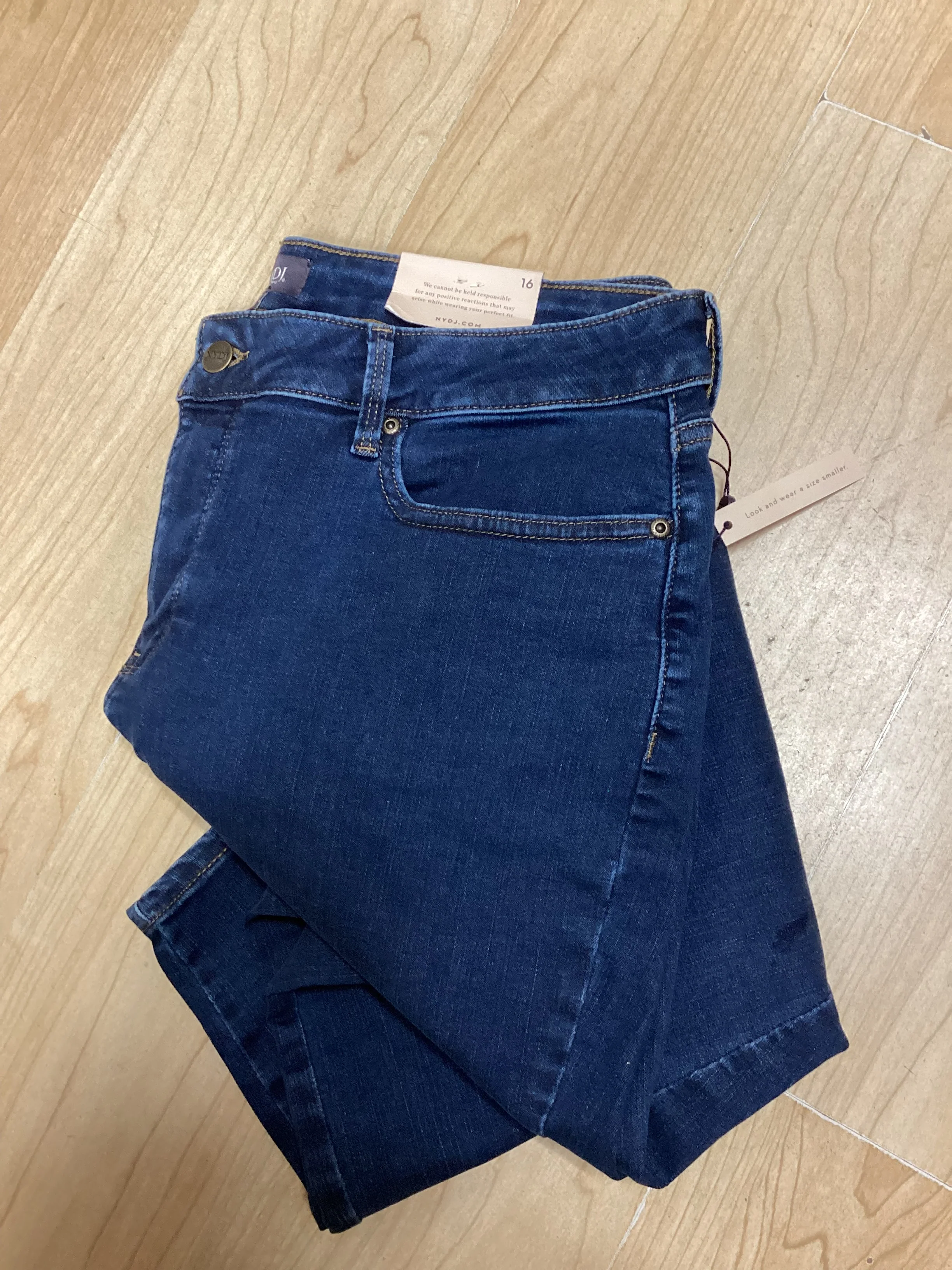 Ladies NYDJ AMI SKINNY Blue Jeans Size UK 20 - Image 10