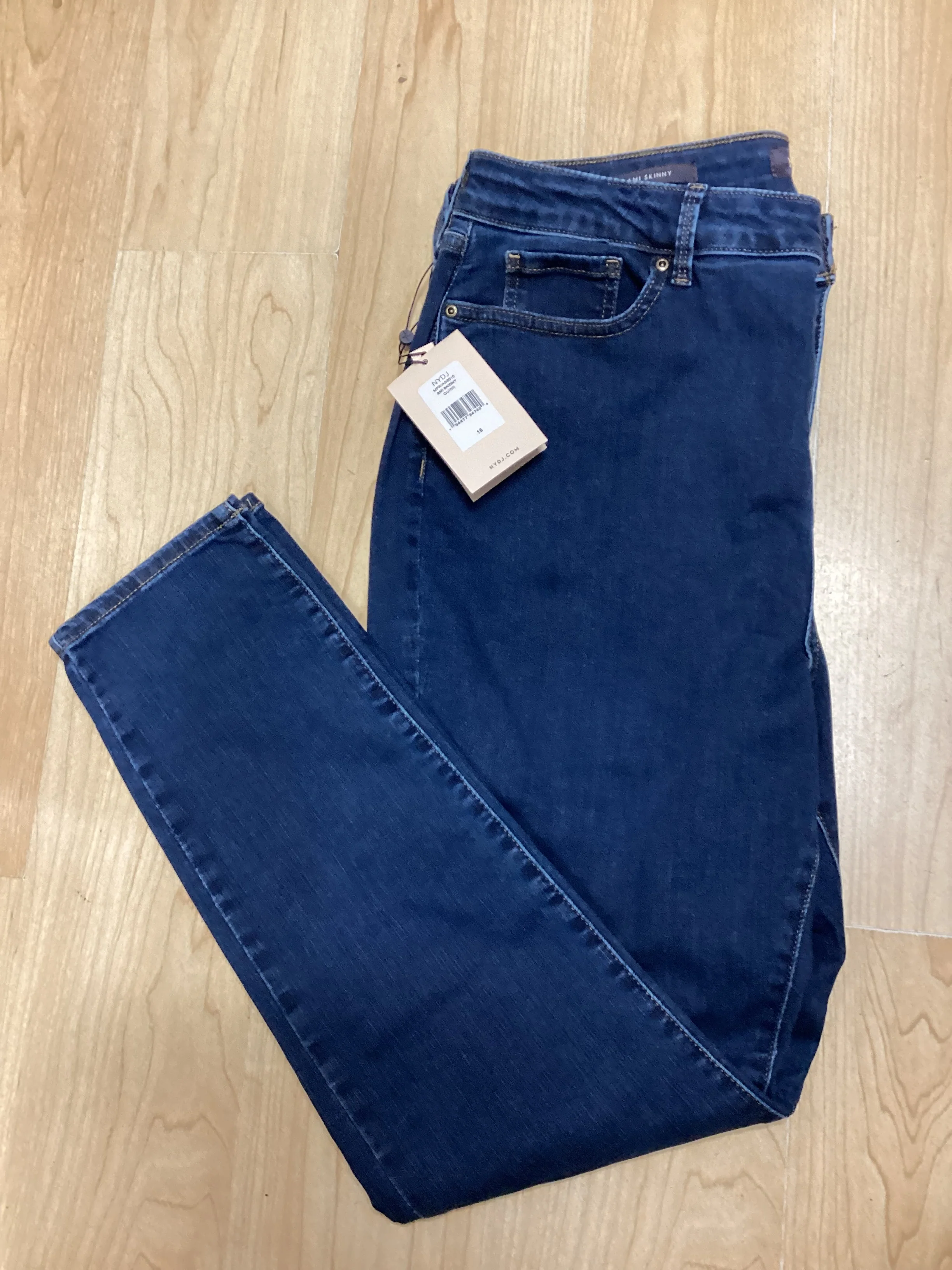 Ladies NYDJ AMI SKINNY Blue Jeans Size UK 20 - Image 9