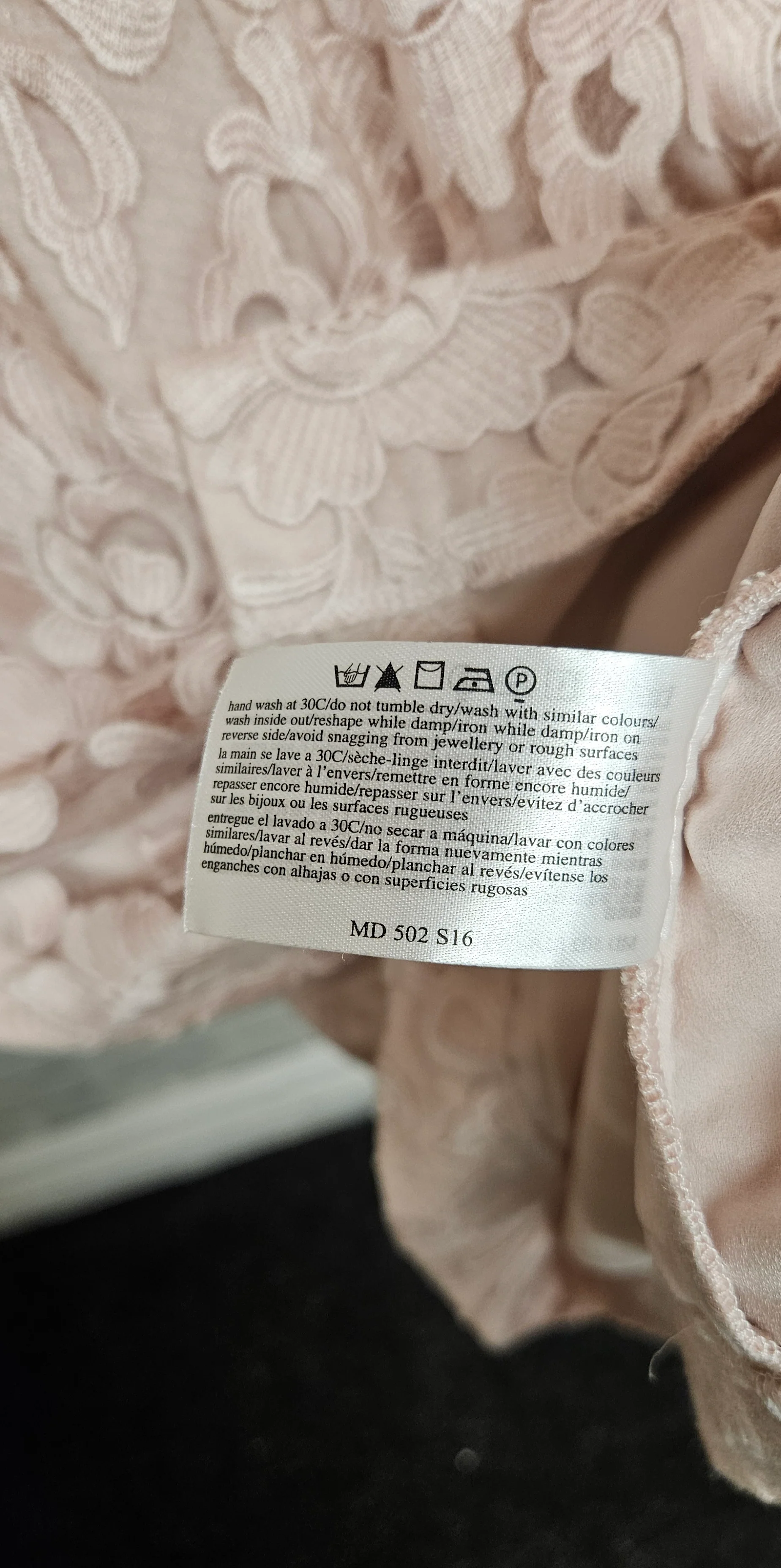 Laura Ashley Pearl Pink Rose Lace Midi Dress Size 12 BNWT - Image 6