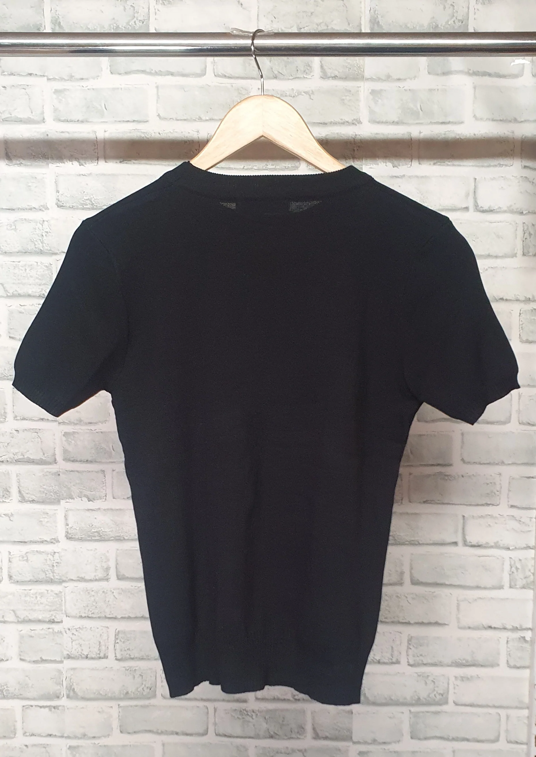Converse Play Comme des Garcons Black Fine Knit T-Shirt Size Small BNWT - Image 4