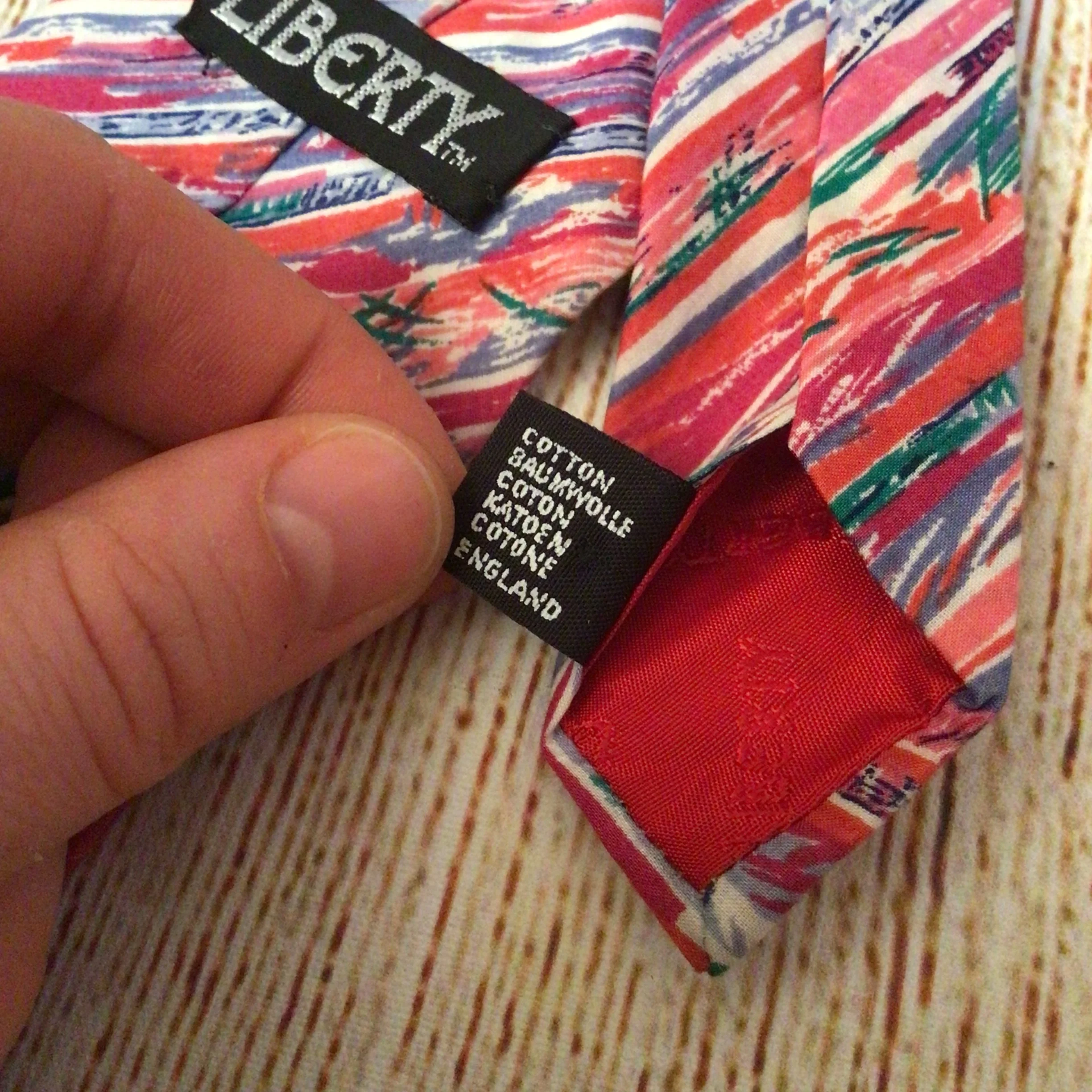 Liberty of London Tana Lawn Cotton Red Pink Multi Tie - Image 5