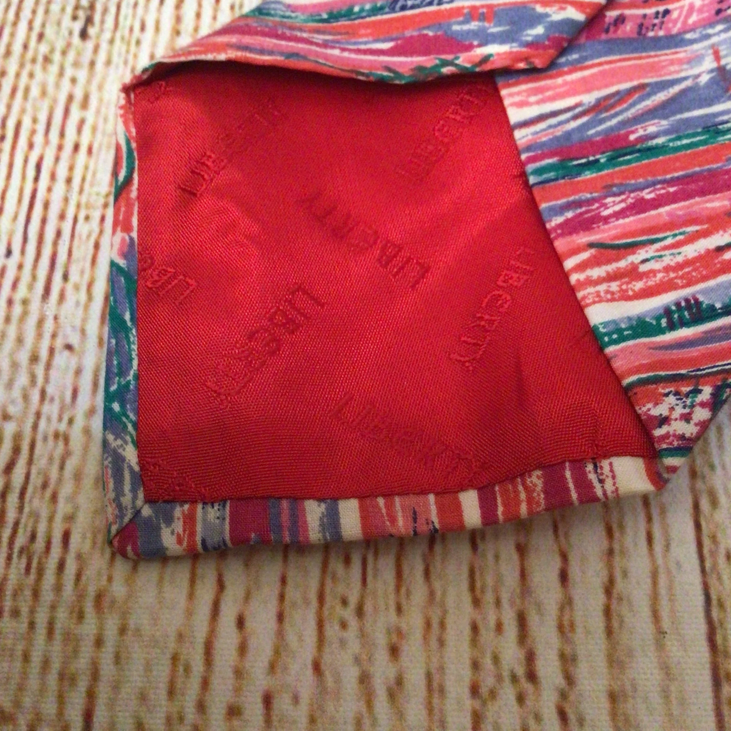 Liberty of London Tana Lawn Cotton Red Pink Multi Tie - Image 6