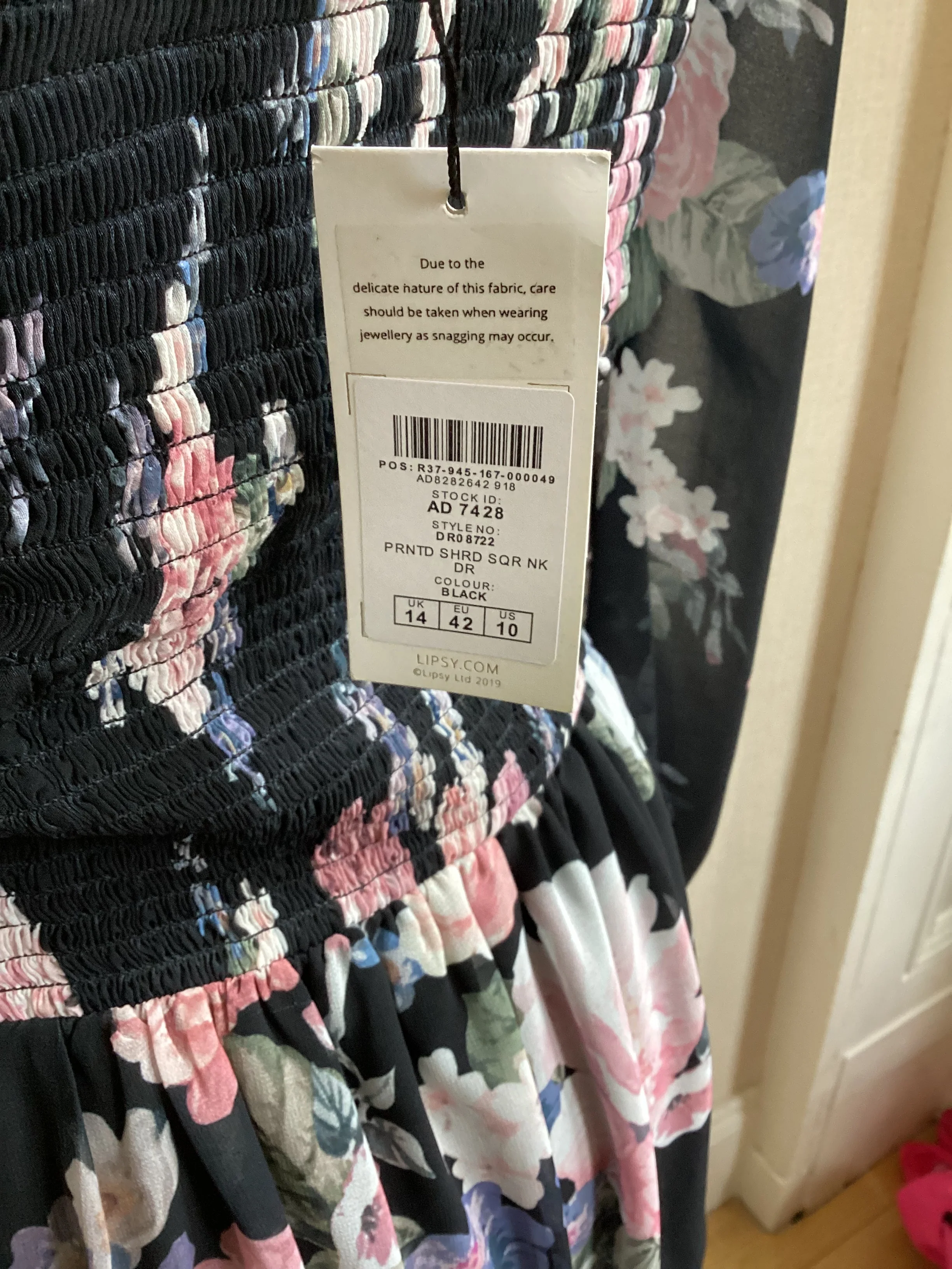 Lipsy Black Multi Colour Dress 14 - Image 3