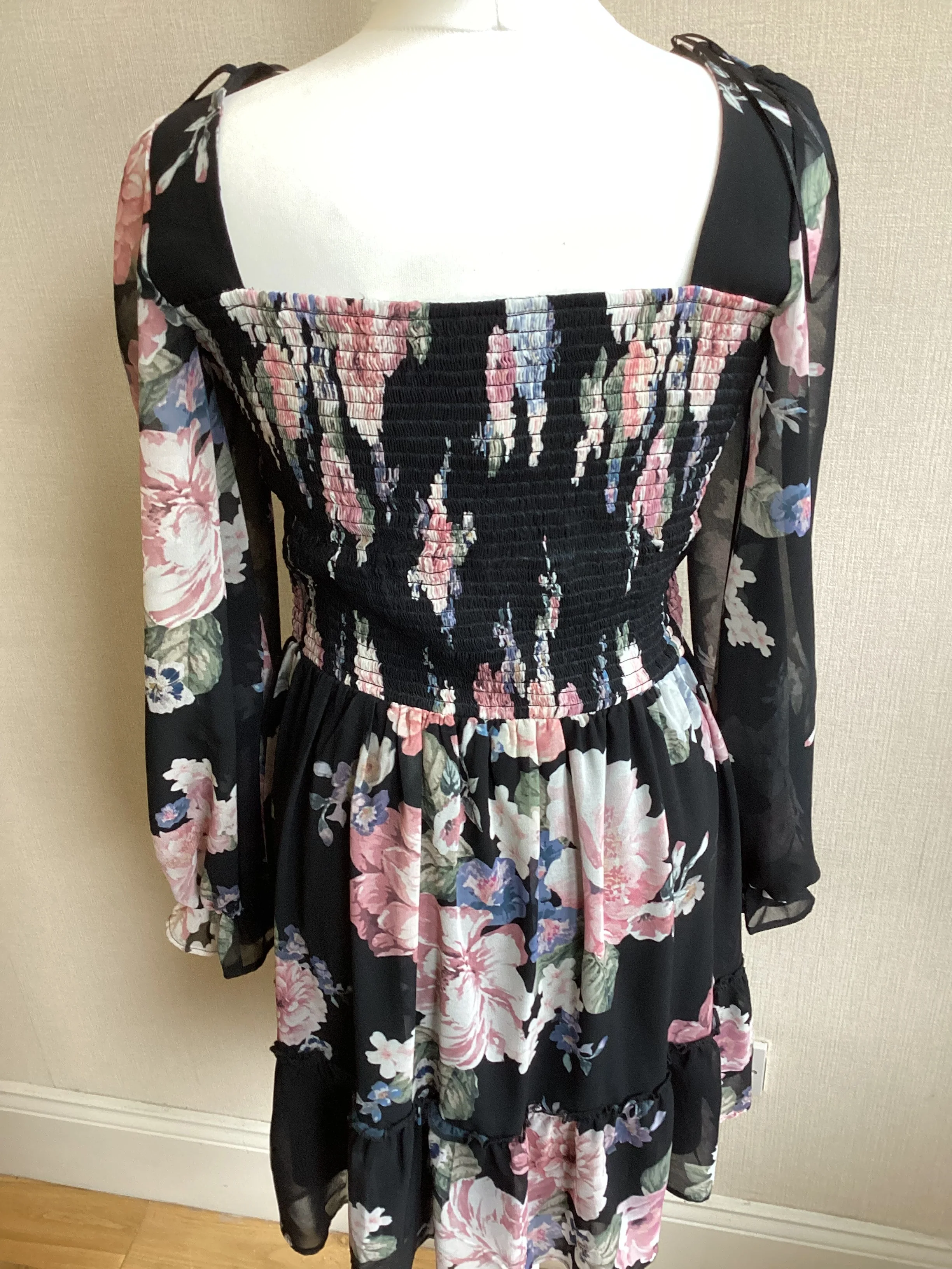 Lipsy Black Multi Colour Dress 14 - Image 4