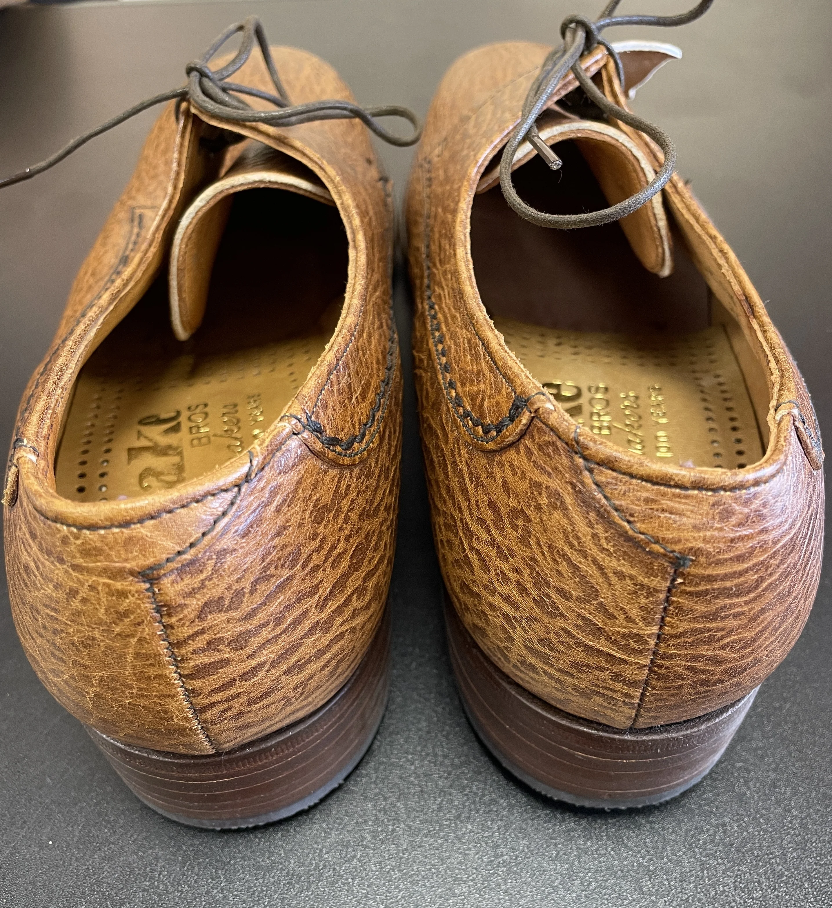 Loake Brothers New Brown Gazelle Leather Lace Up Shoes Size 8 - Image 7