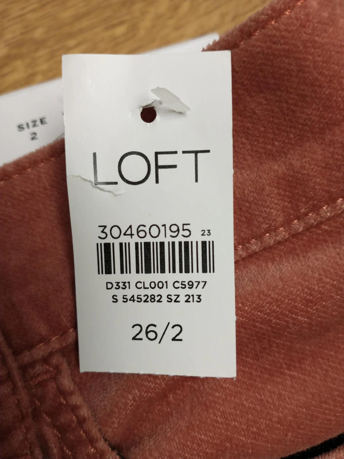 BNWT LOFT Salmon Pink Trousers Cotton Blend Size UK 10 - Image 5