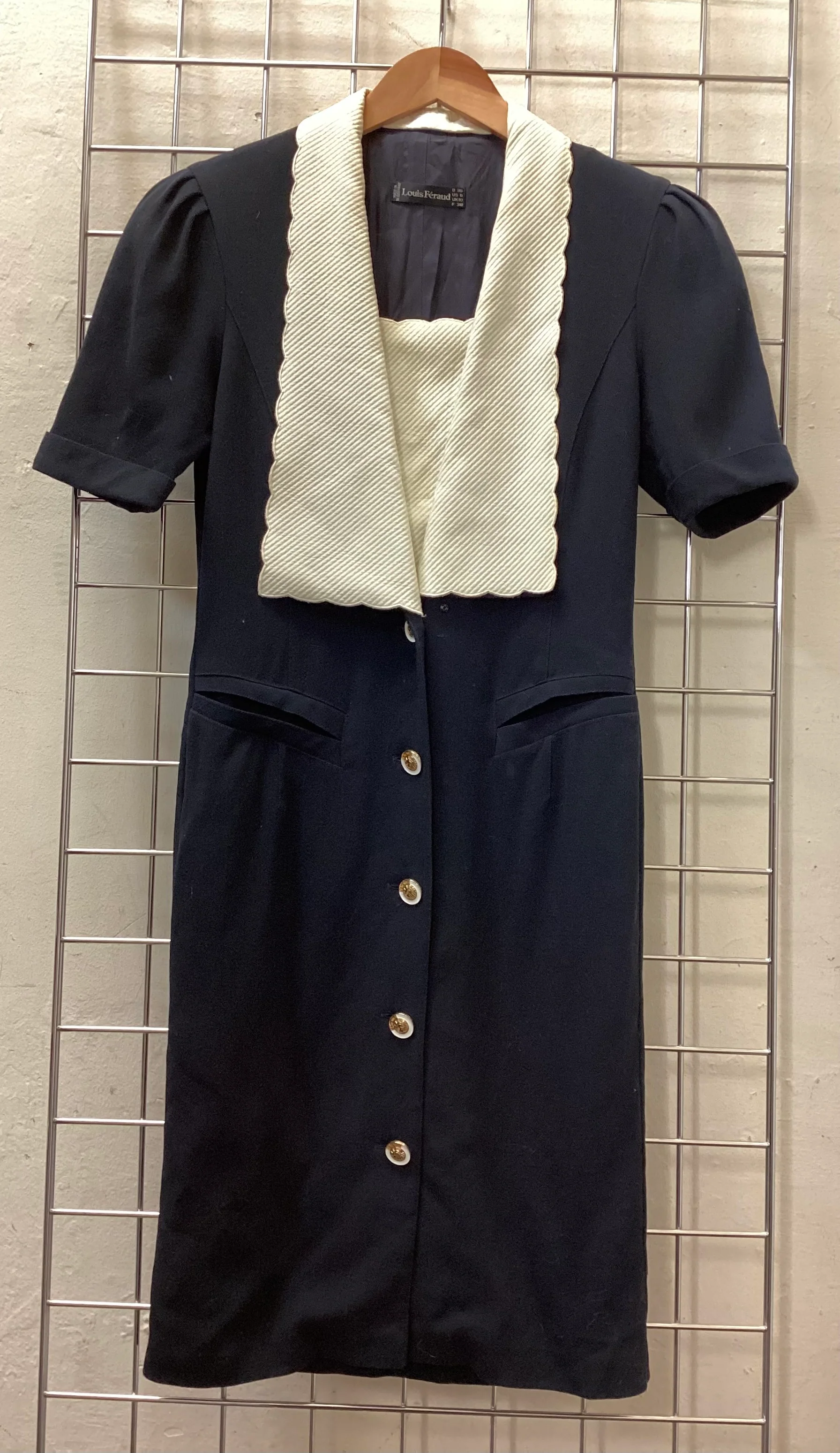Louis Feraud Vintage Navy Dress size 10 - Image 2