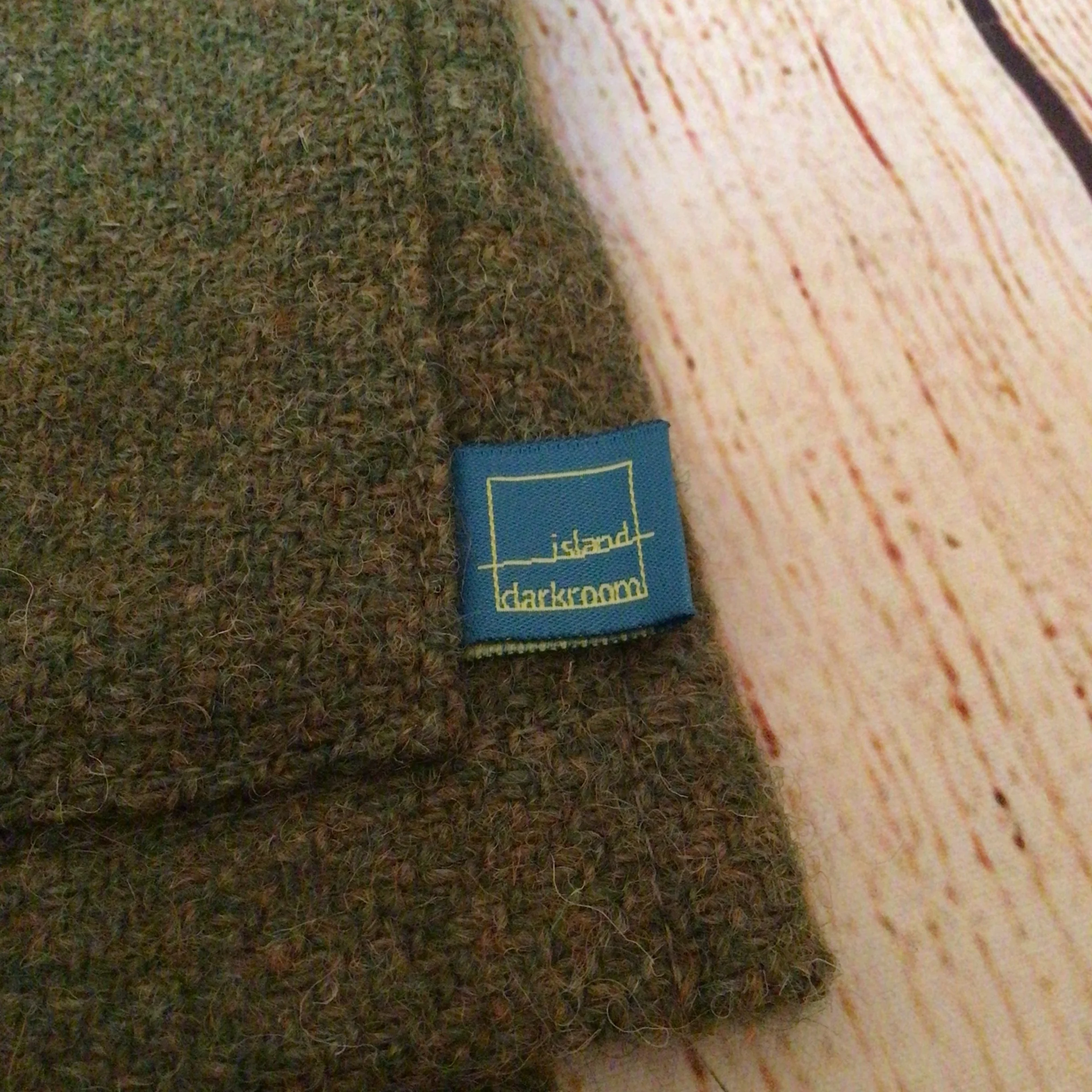 Lumen Harris Tweed Olive Green Pure Wool Smock Top Size Ch44 - Image 3