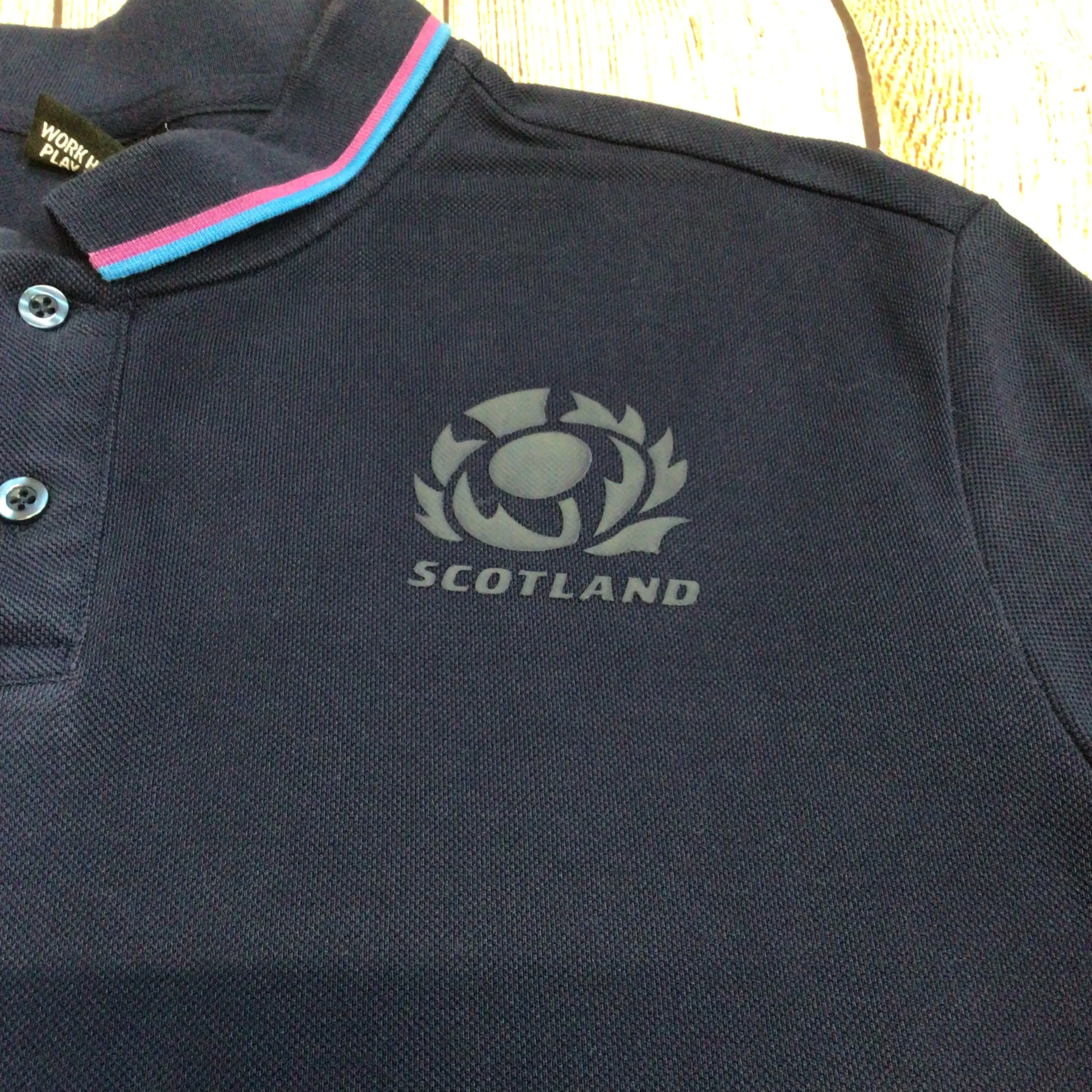 Macron Scotland Rugby Polo Shirt Size XL (184-189cm) - Image 2