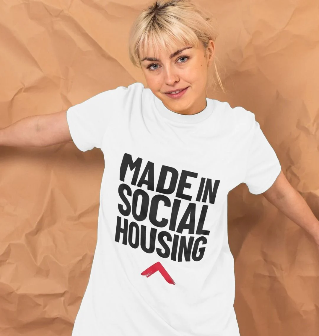 Made in Social Housing White T-shirt - Image 3