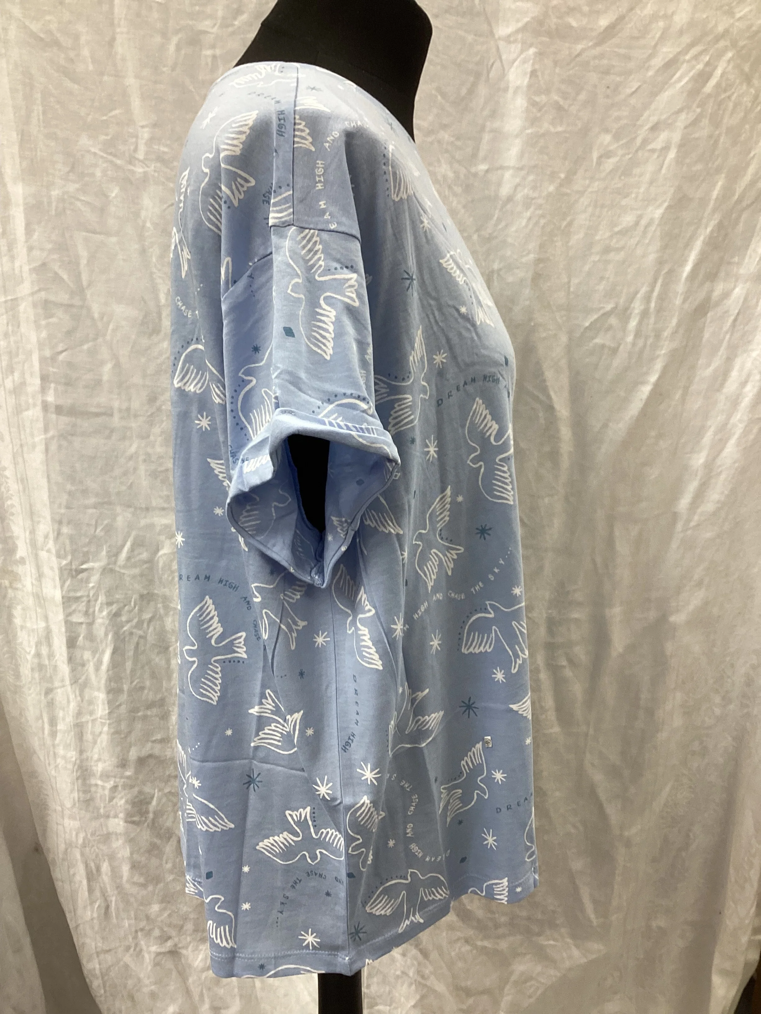 M&S Blue Bird Pattern T-shirt XL - Image 3