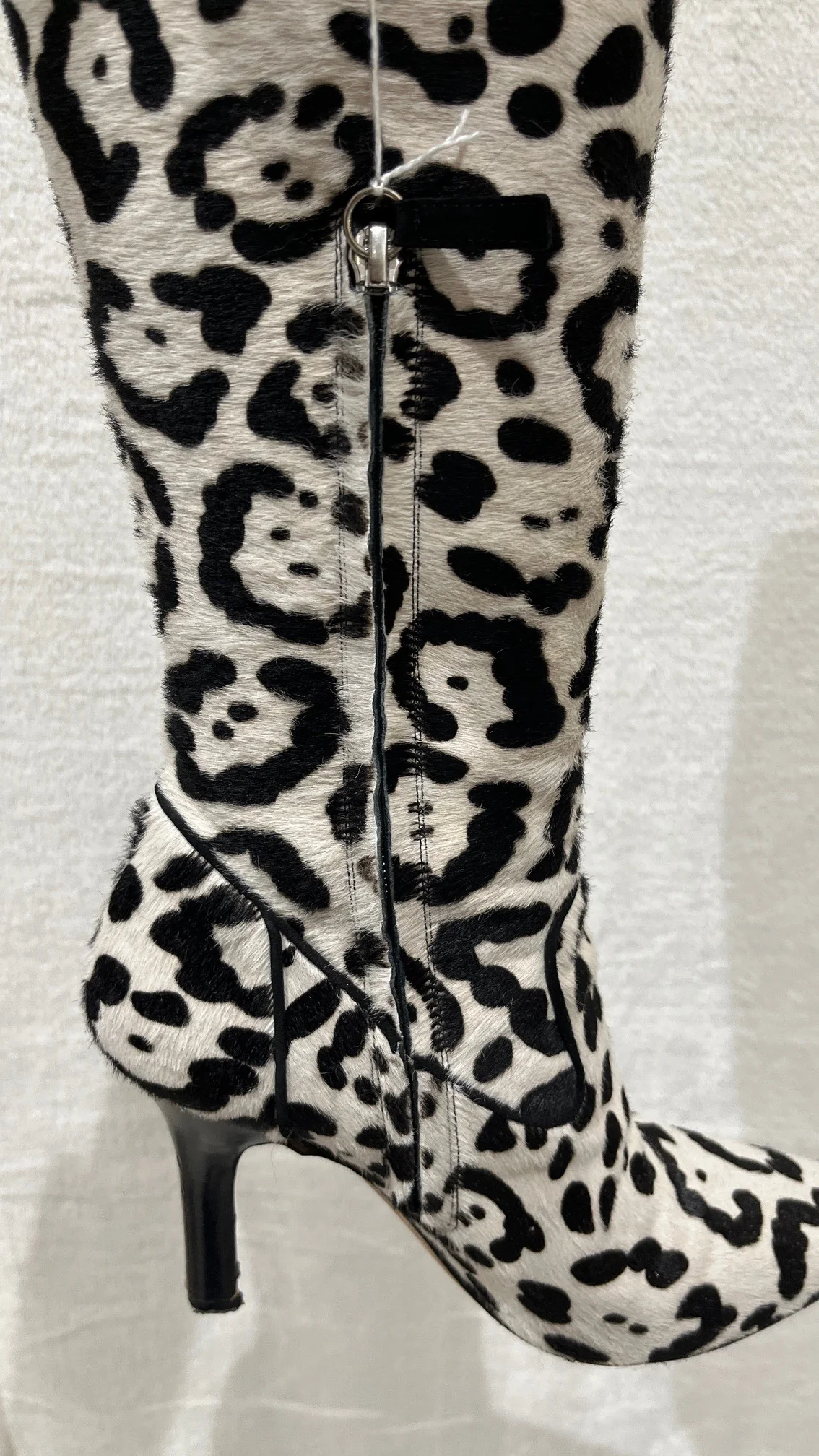 Manolo Blahnik Leopard Print Calf Hair Knee-High Boots Women’s Size 37 - Image 2