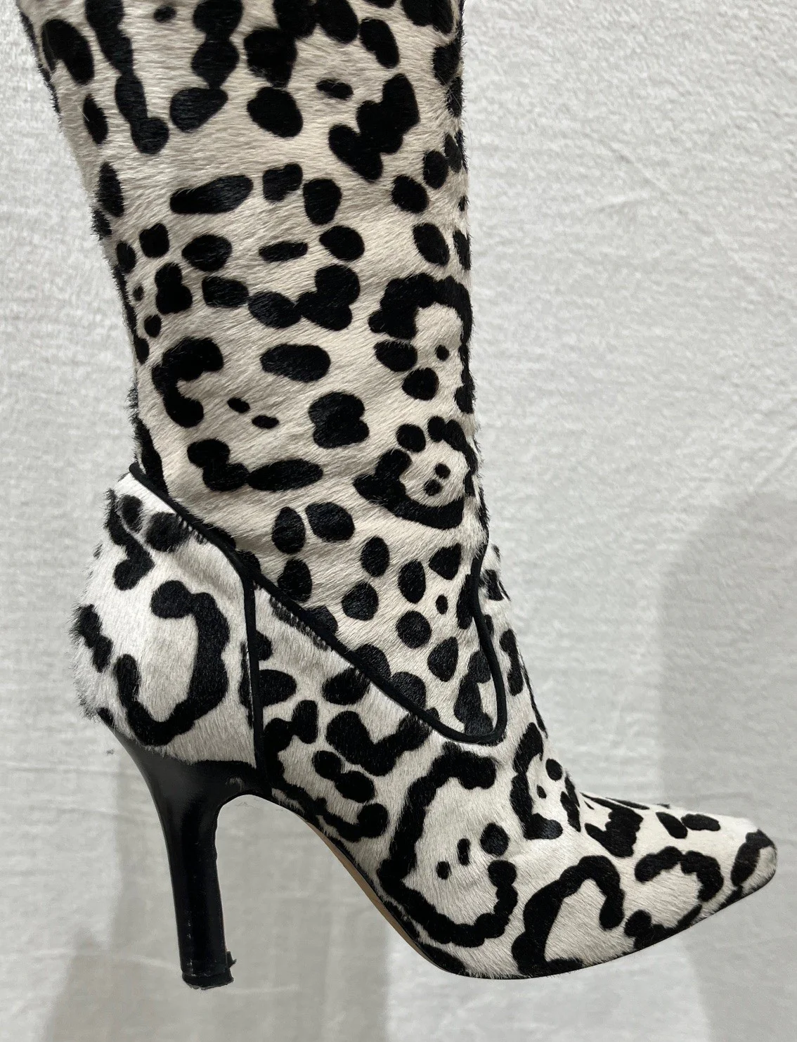 Manolo Blahnik Leopard Print Calf Hair Knee-High Boots Women’s Size 37 - Image 3