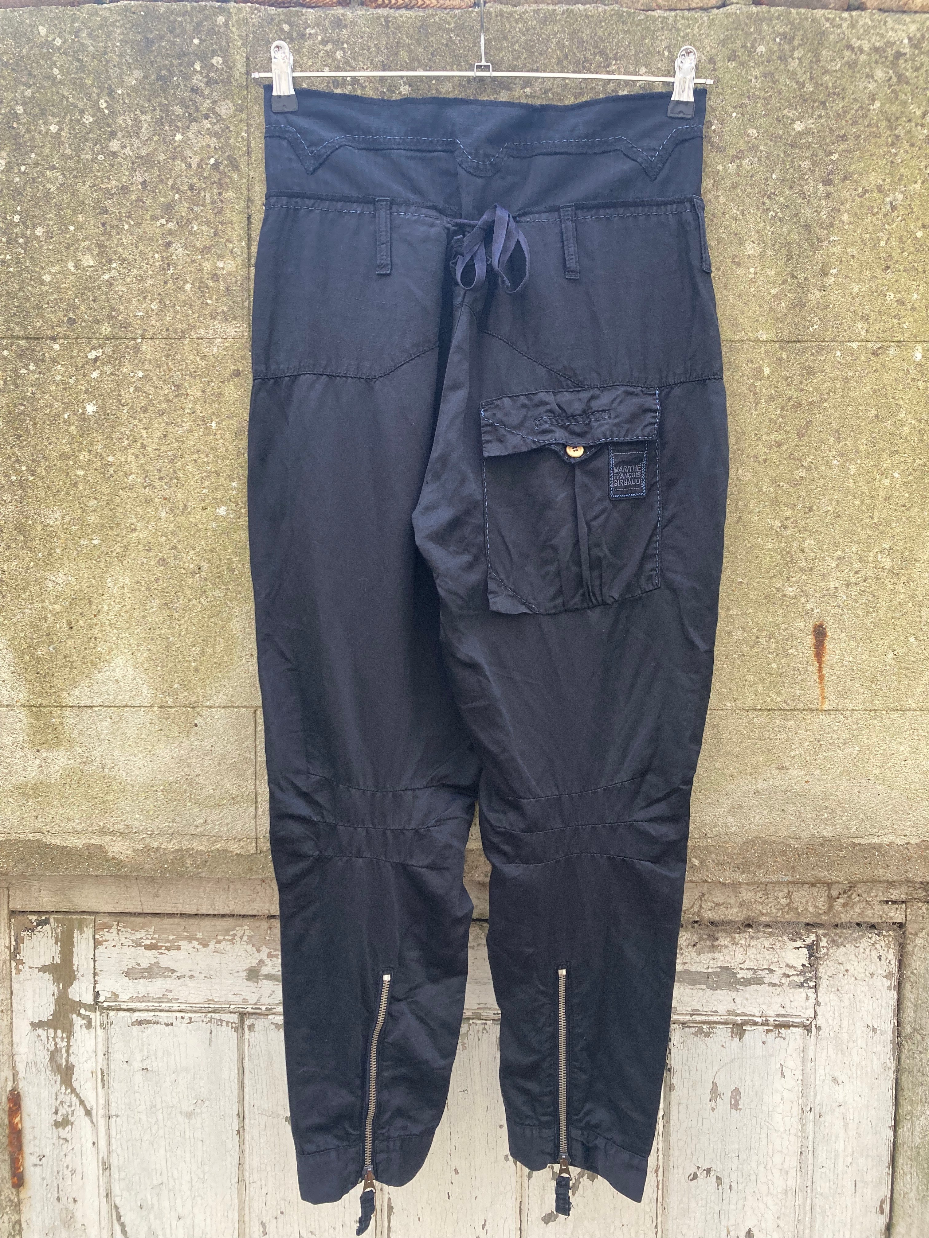 Marithe Francois Girbaud Black Cargo Trousers Size 10/12 - Image 2