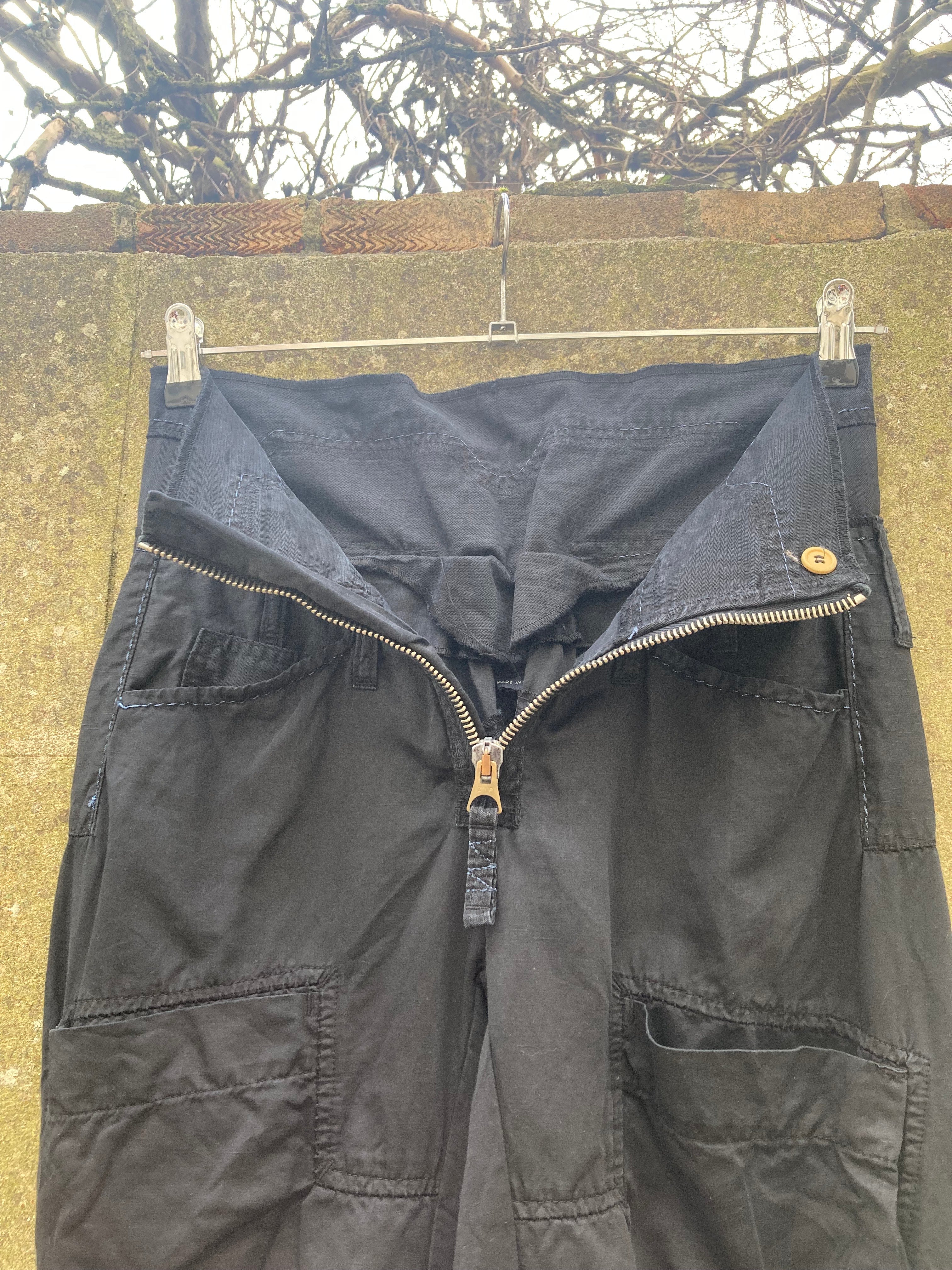 Marithe Francois Girbaud Black Cargo Trousers Size 10/12 - Image 5