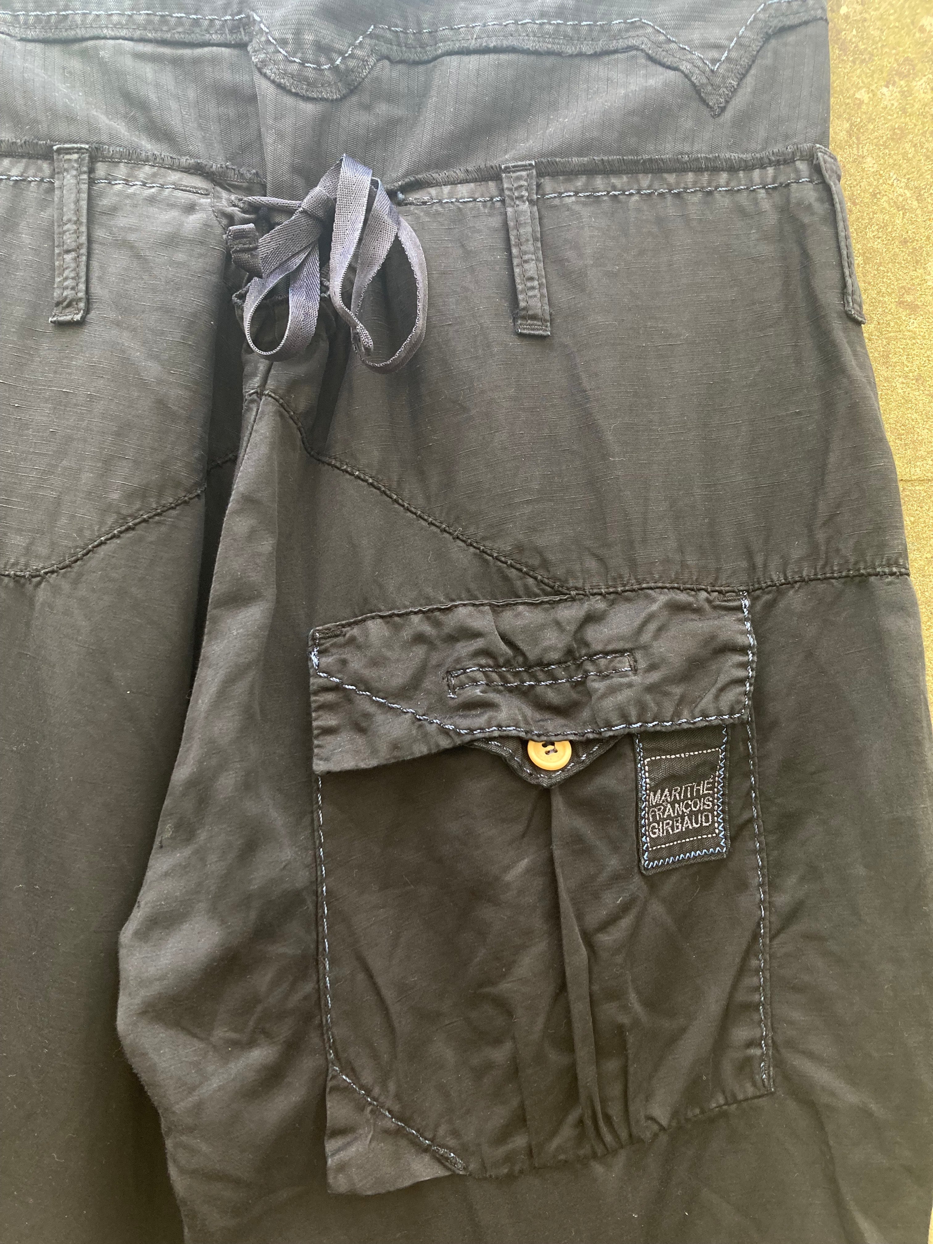 Marithe Francois Girbaud Black Cargo Trousers Size 10/12 - Image 6