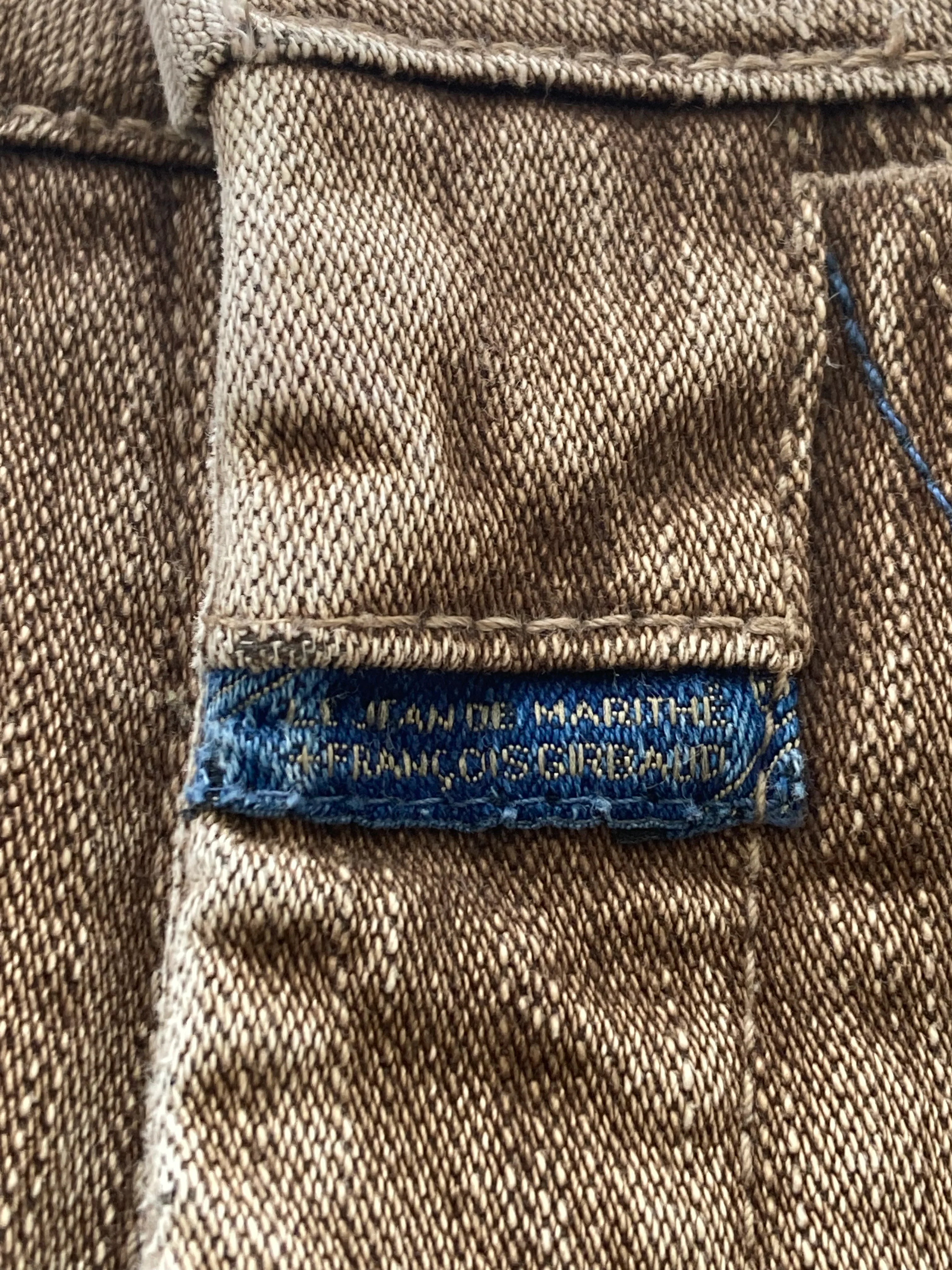 Marithe Francois Girbaud Brown Denim Trousers Size 10/12 - Image 4
